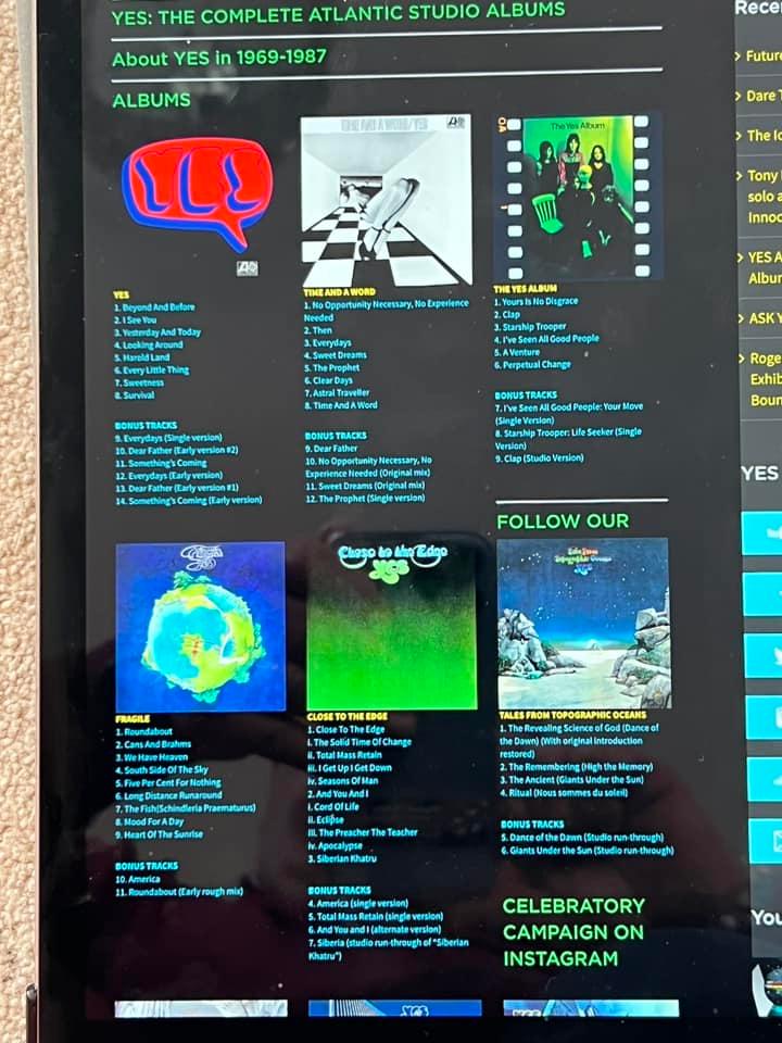 Here's your answer from YES complete deluxe edition songbook. You