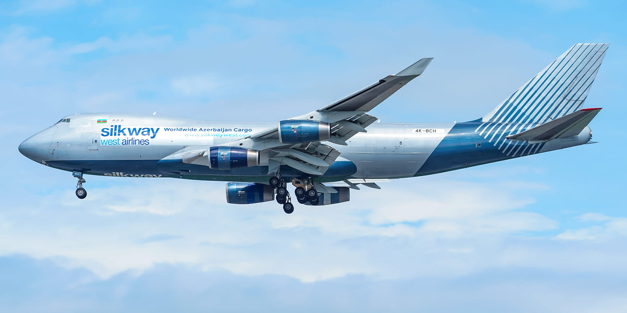 Silk Way West Airlines Boeing 747-467F at Narita International