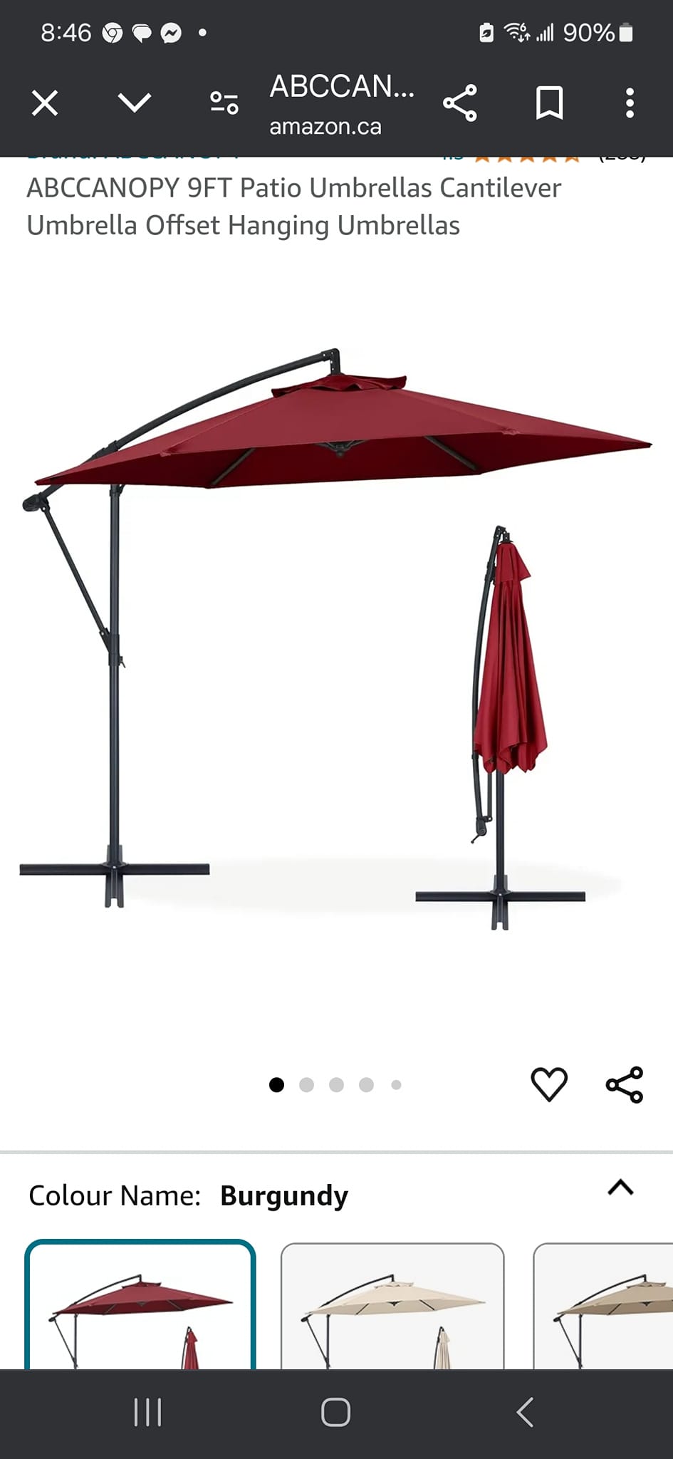 canvas miramar offset patio umbrella 13ft Octagon Starlux AKZ Plus Cantilever which makes it perfect for use with a large seating or dining furniture set CANVAS Miramar Offset Round Outdoor/Patio