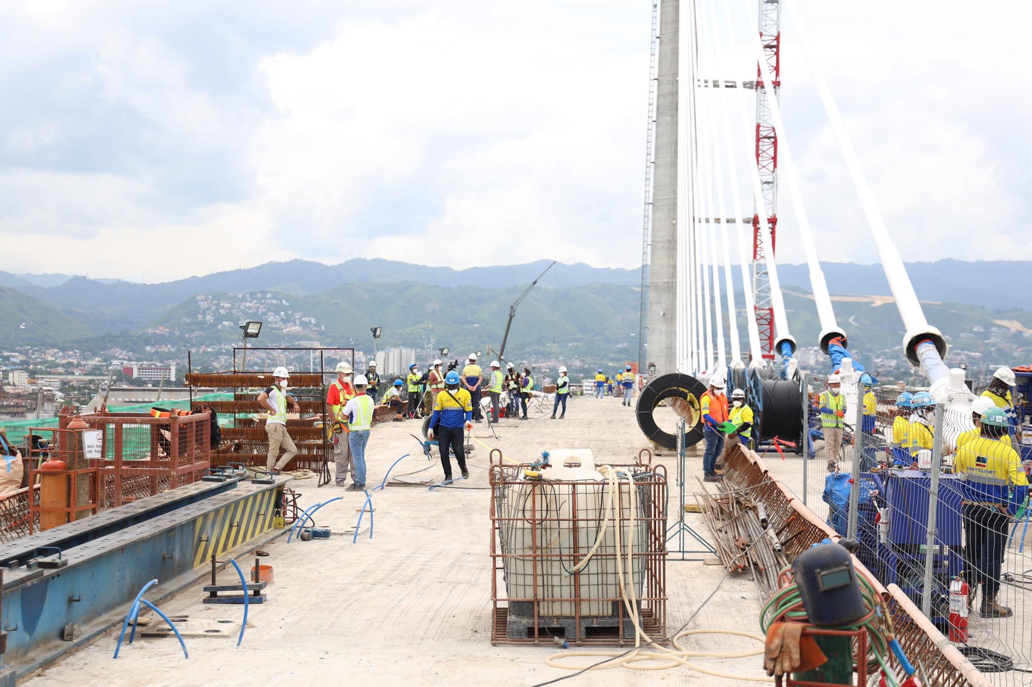 CDN Digital - INSTALLING THE FINAL STAY CABLE LOOK: Work is underway to ...