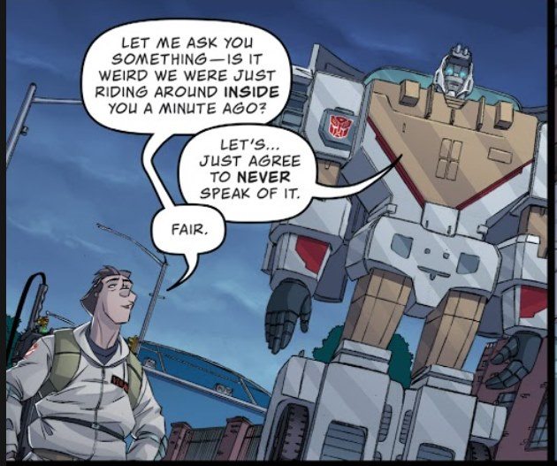 Ghostbusters and Transformers crossover comic