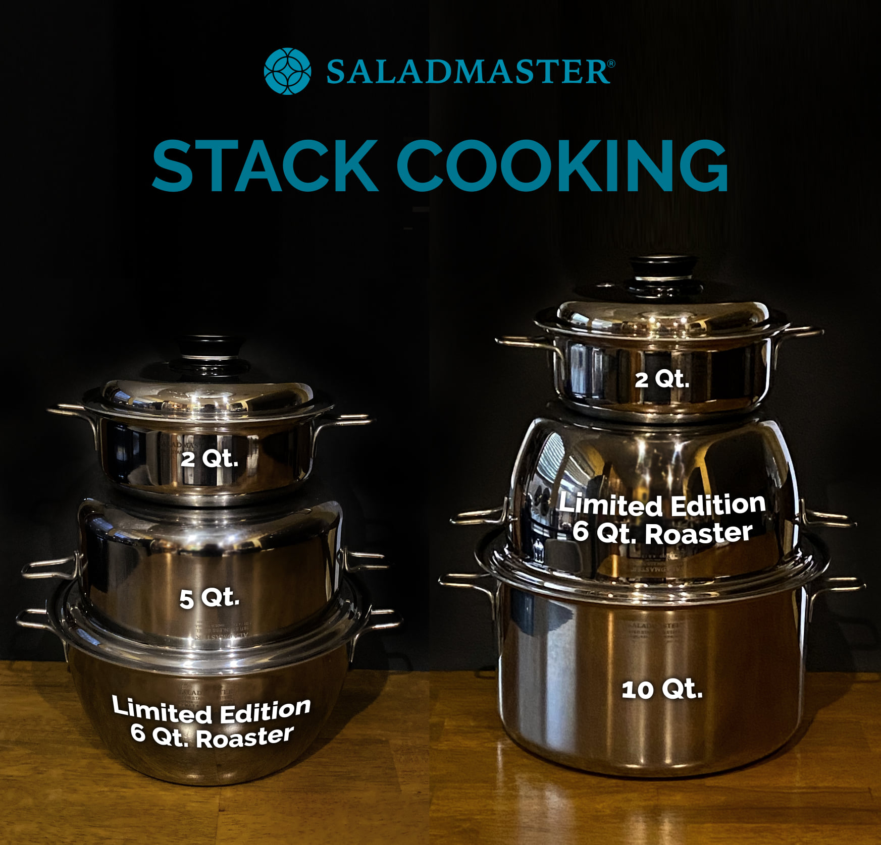 Saladmaster limited edition stackable cookware for efficient cooking