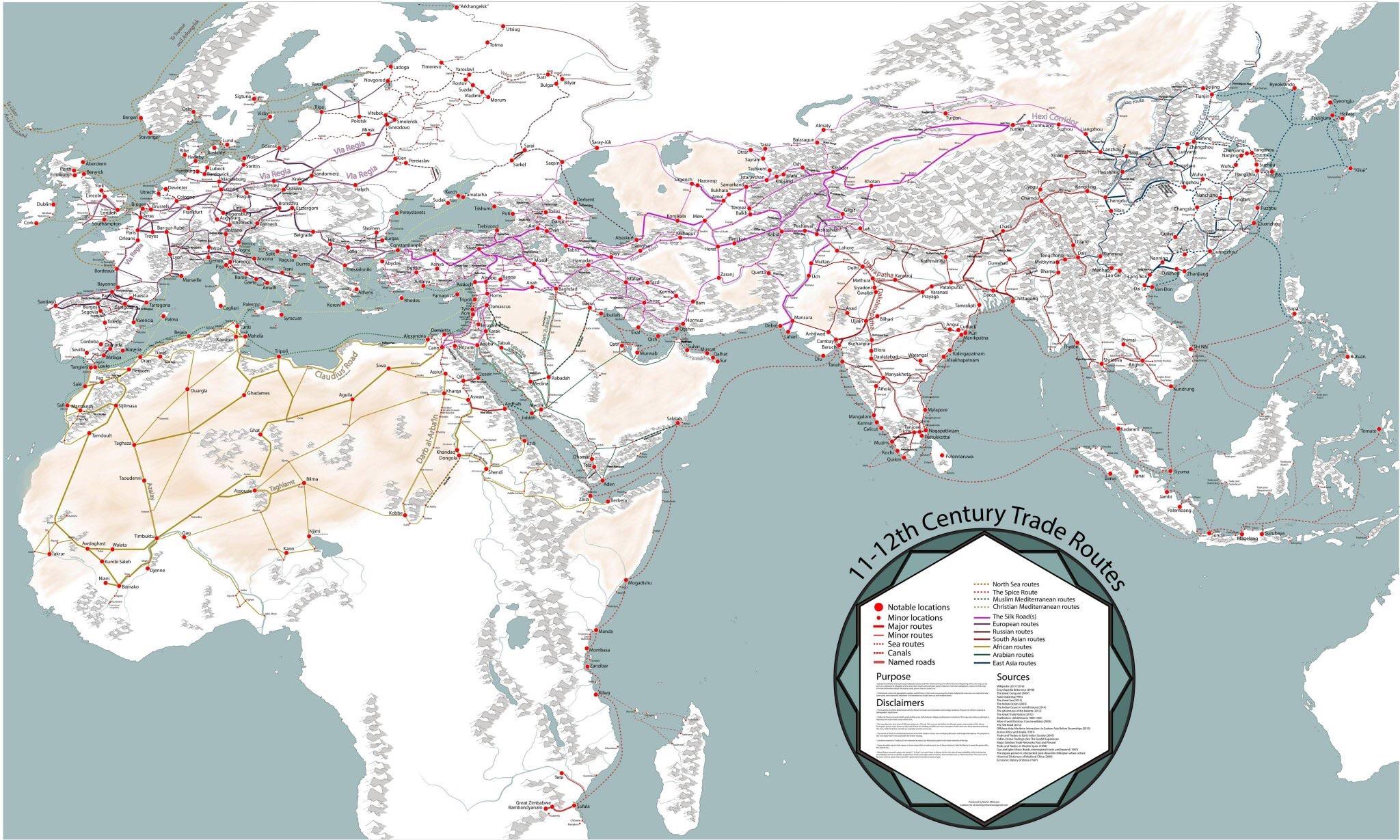 Historical maps | Medieval trade routes | Facebook