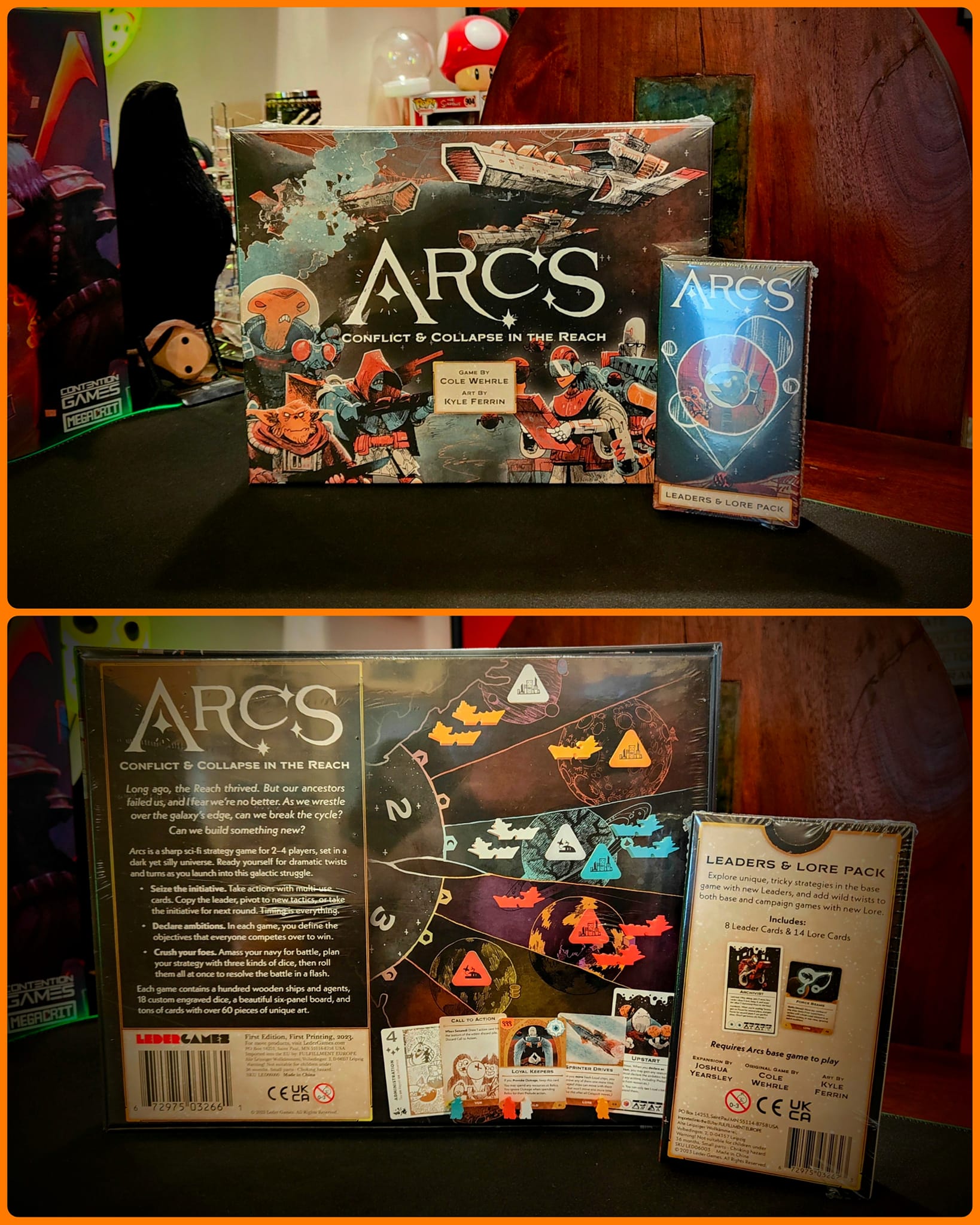 What are the uses of certain components in the Arcs game with the 