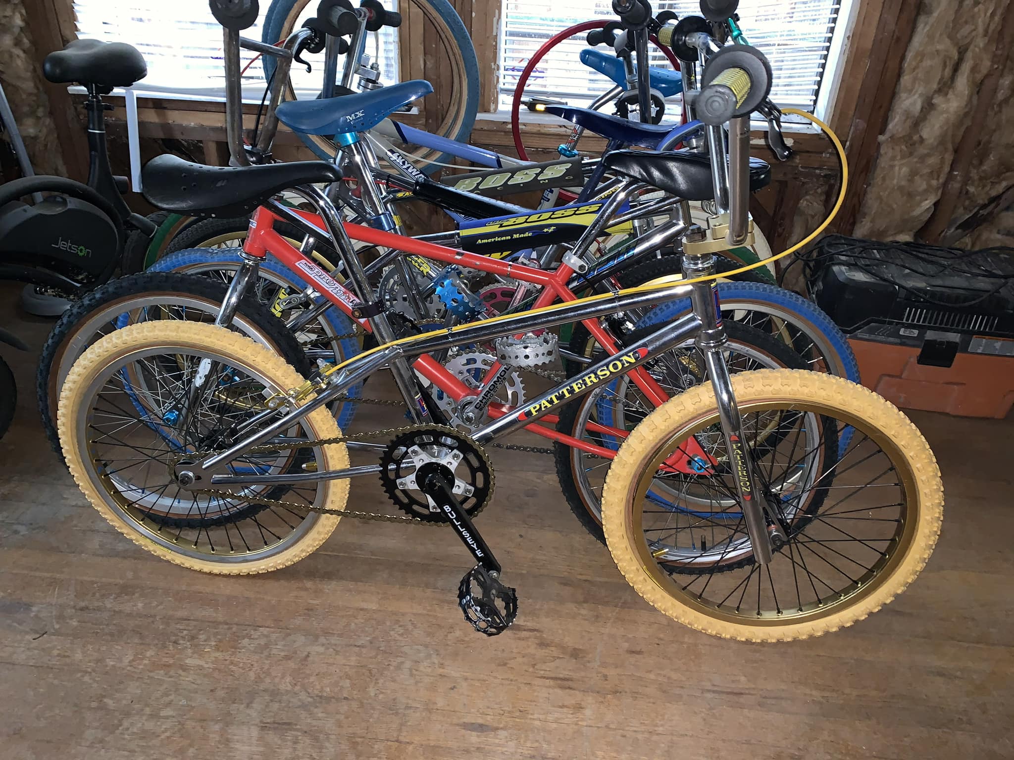 What is the brand of the old school BMX bike with a green frame 