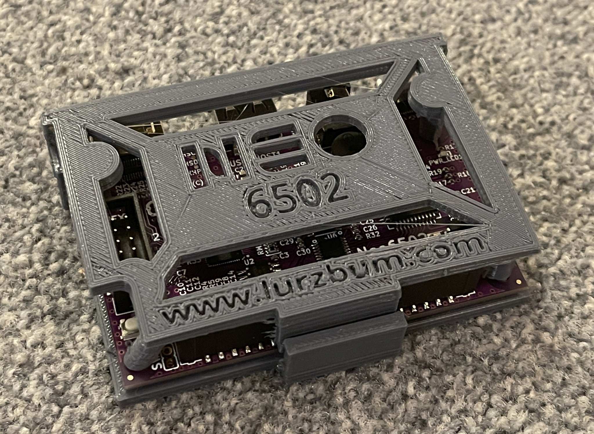 3D printable neo6502 case design with customizable features