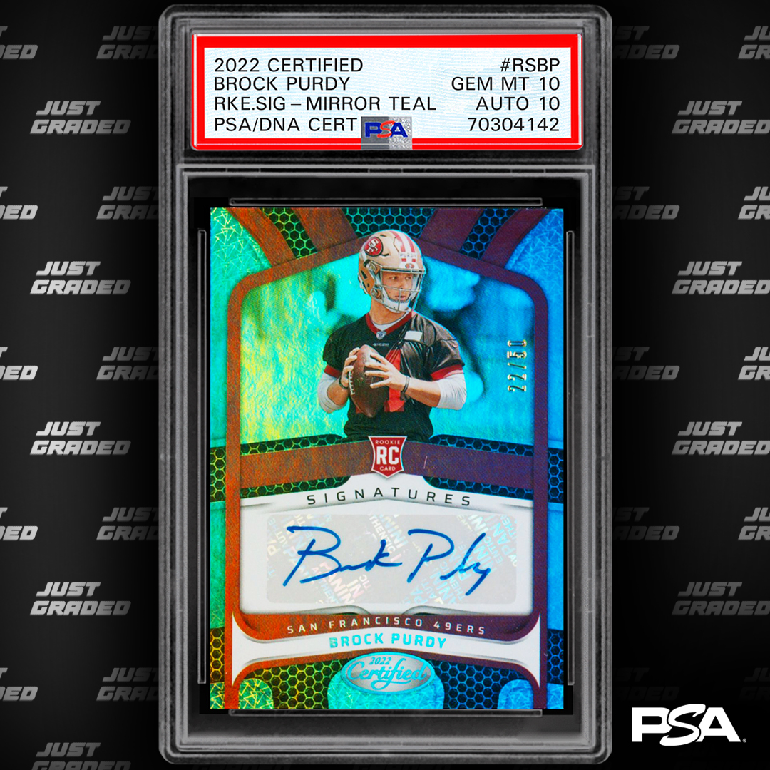 2022 Prizm Red Wave Brock Purdy PSA 9 Auto 10 price update