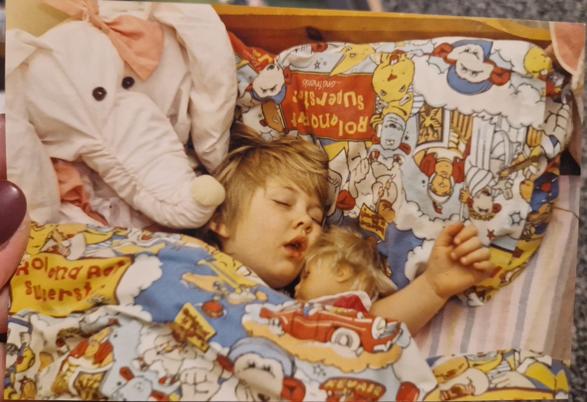 Nostalgic bedding and puffalump from 80's
