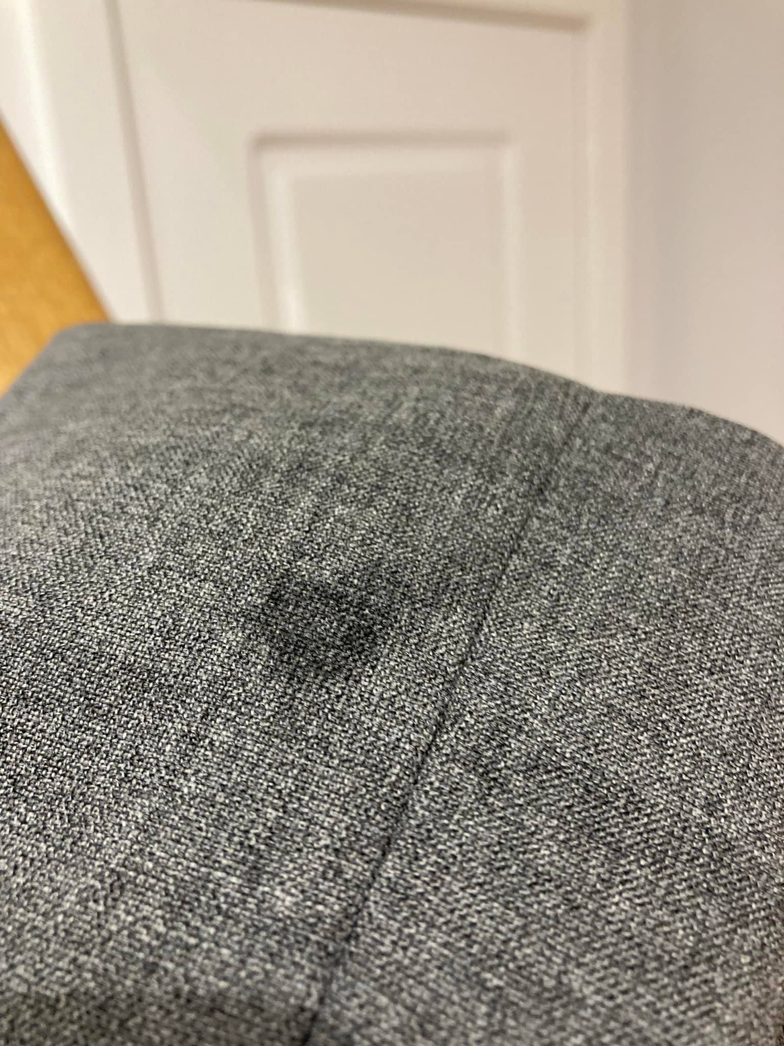 My husband has this stain on his jacket sleeve. Can anyone please 