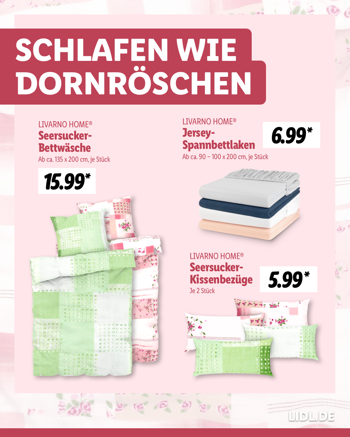 Preise, von denen man nur träumen kann. 🥰 ➡️ http://qr.lidl.com/ooT7oi3j Lass deine Träume 🤩 ab heute bei Lidl wahr werden mit LIVARNO HOME Bio- Baumwoll-Bettwäsche. 🛌 * Dieser Artikel kann aufgrund begrenzter Vorratsmenge