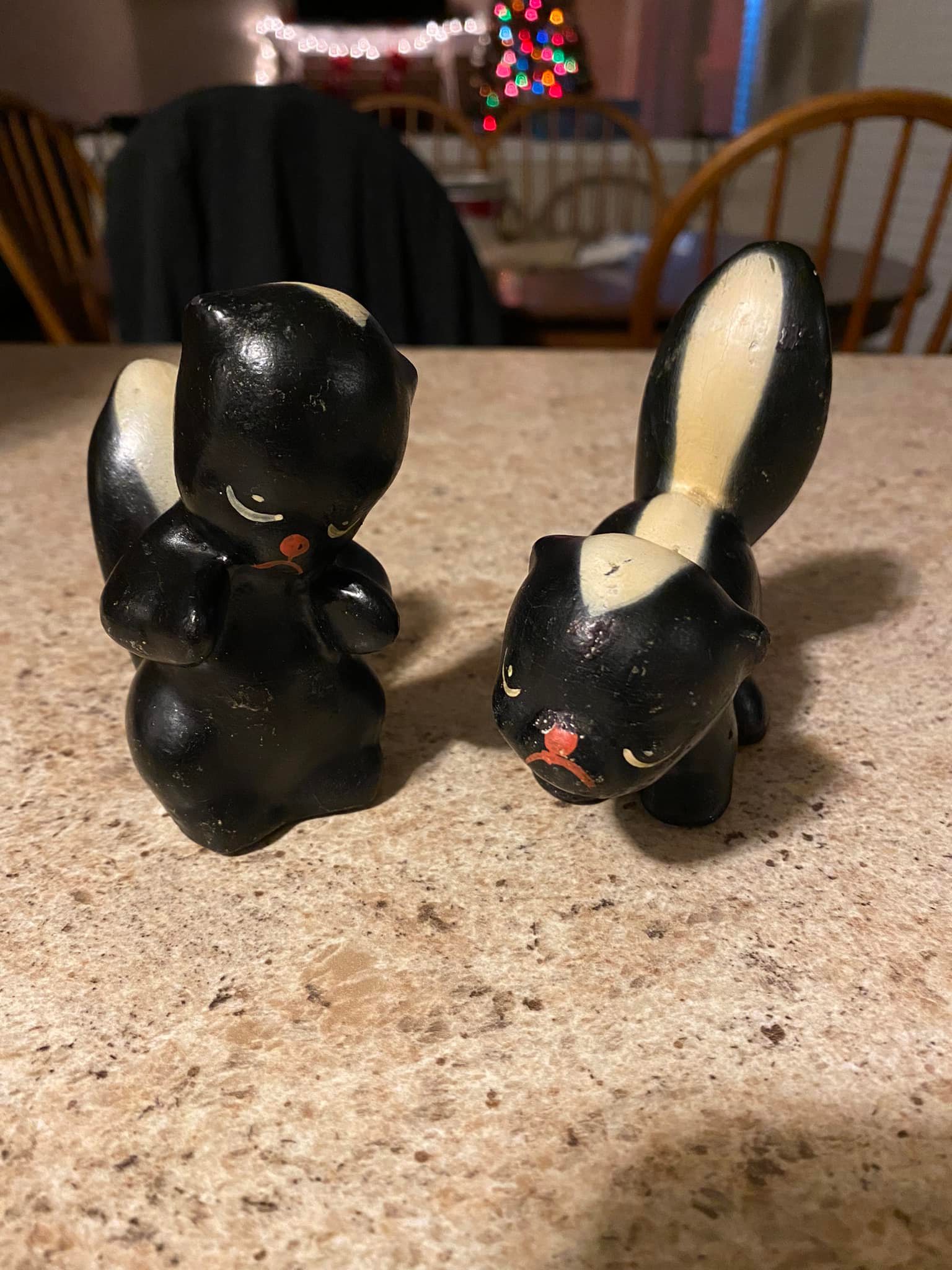 Vintage 1940s chalkware string holder found at School House