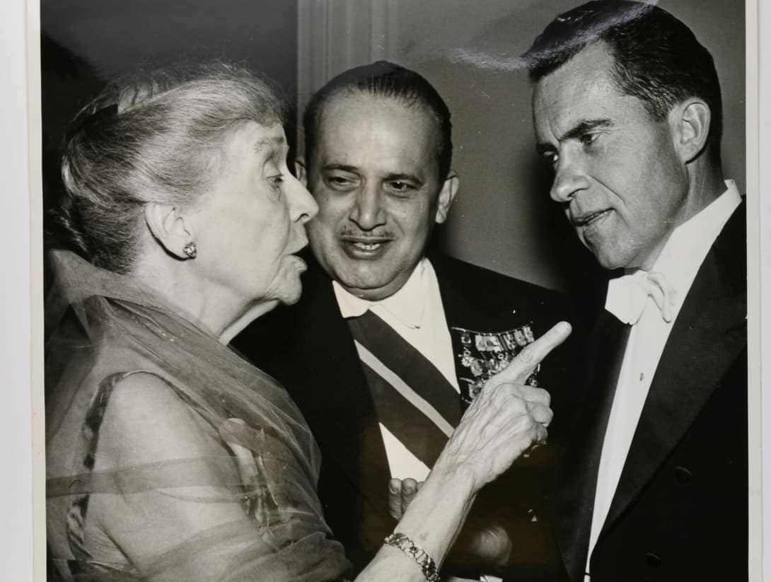 Vintage America Uncovered | President Lyndon Johnson stands next to his ...