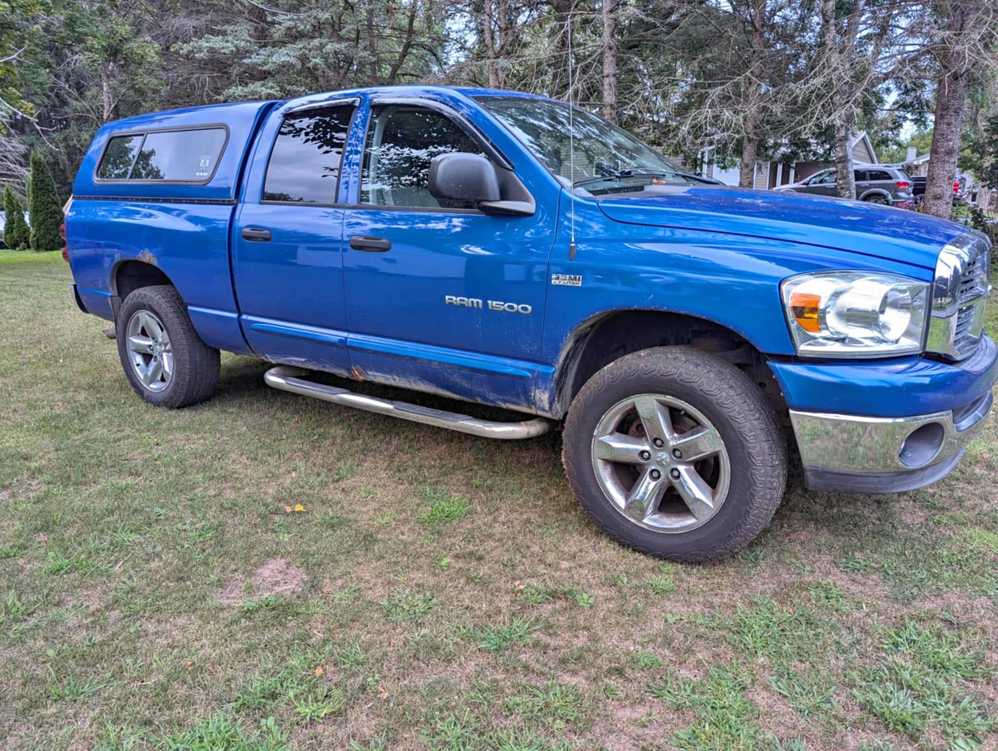Chrome Blue Dual Air Intake Kit For 2002-2007 Dodge Ram 1500 4.7L V8