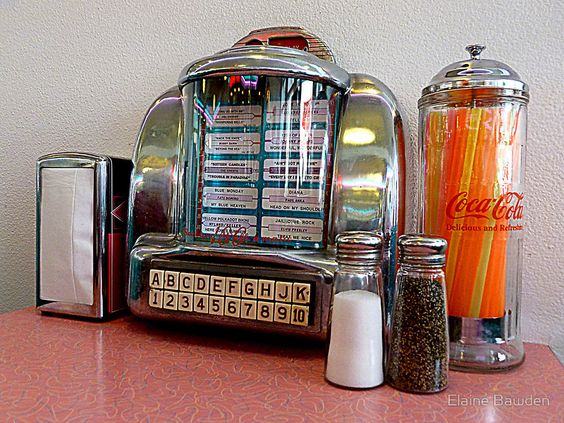Retro Juke Boxes in 60s Diners