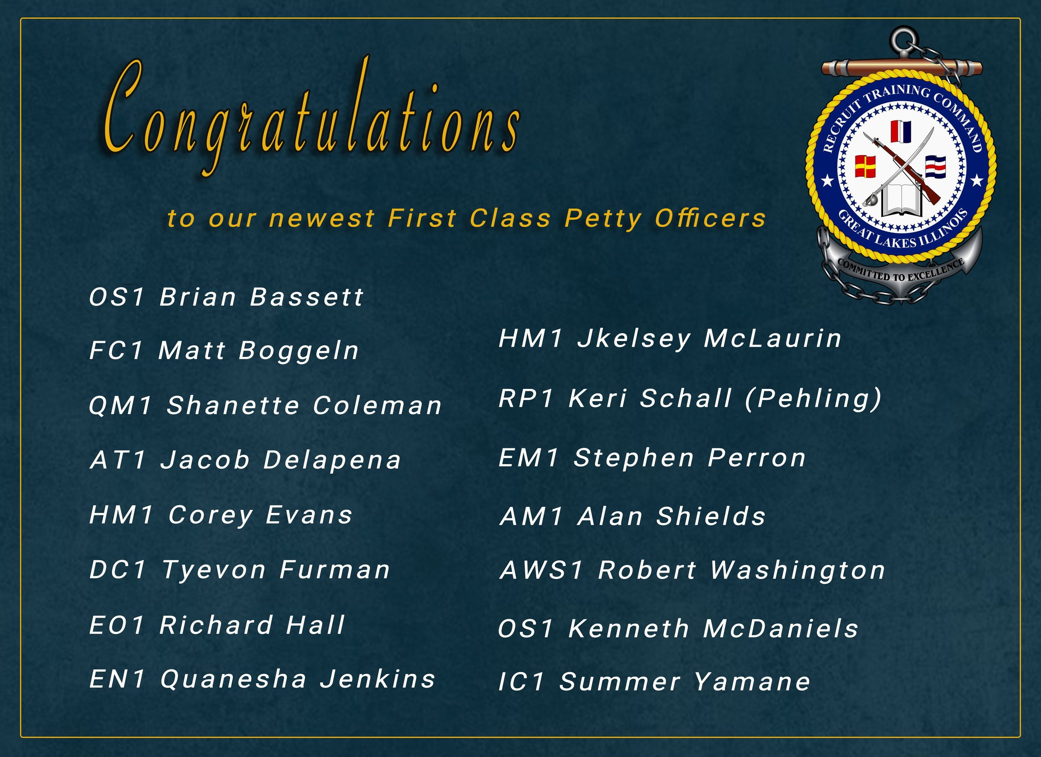 U.S. - Congratulations to our newest #FirstClassPettyOfficers! Bravo ...