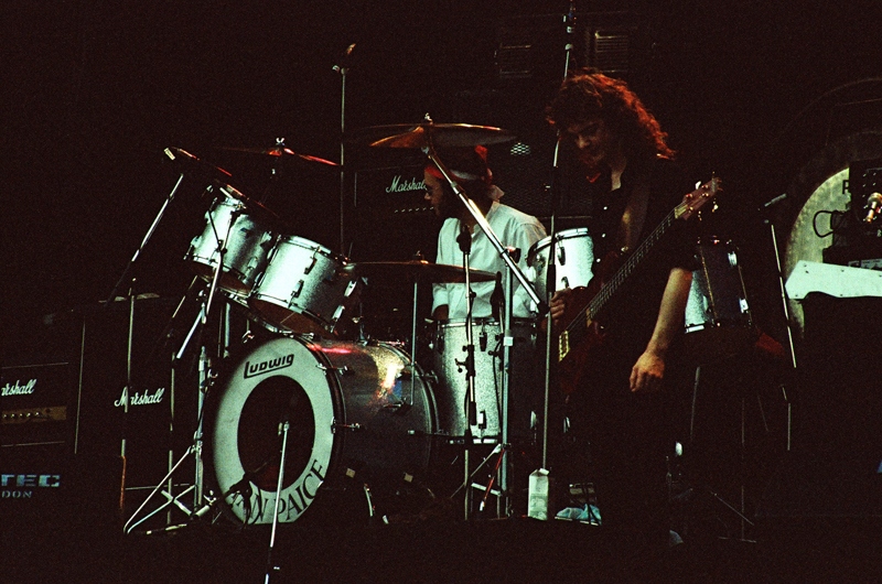 Gary Moore at Reading Festival 1982 with Ian Paice and Neil Murray