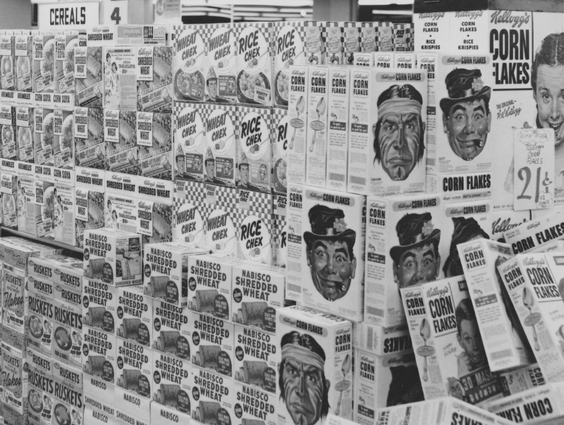 Kellogg's cereal display in 1951.