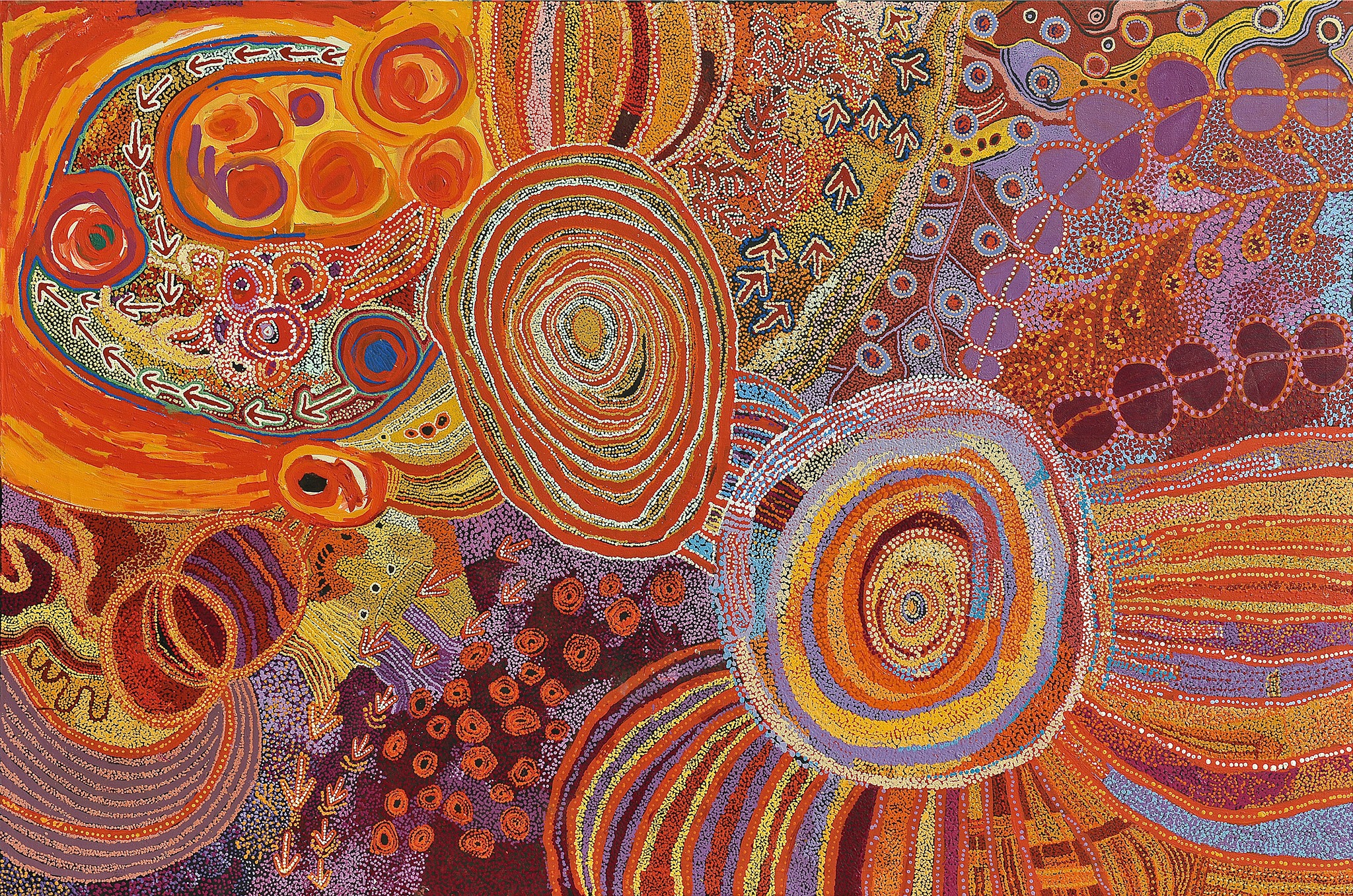 The bands of dots that sweep across Julie Nangala Robertson's