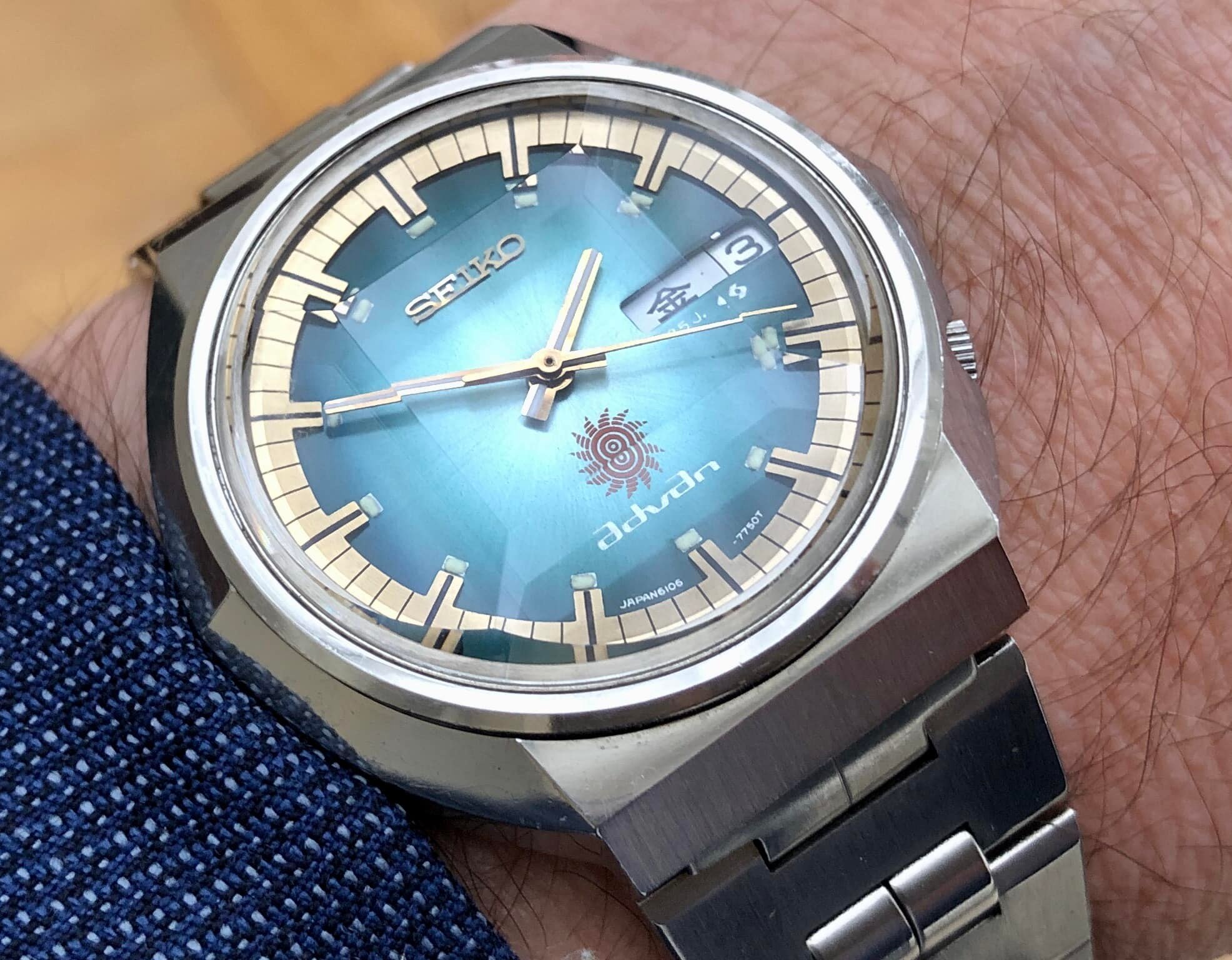 Seiko Advan 6106-7570 from 1972. I love a bit of retro!