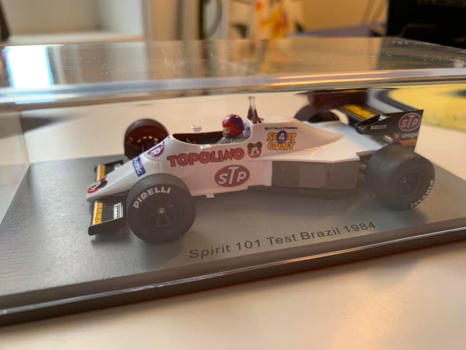 Emerson Fittipaldi tests Spirit 101 Hart at Jacarepagua
