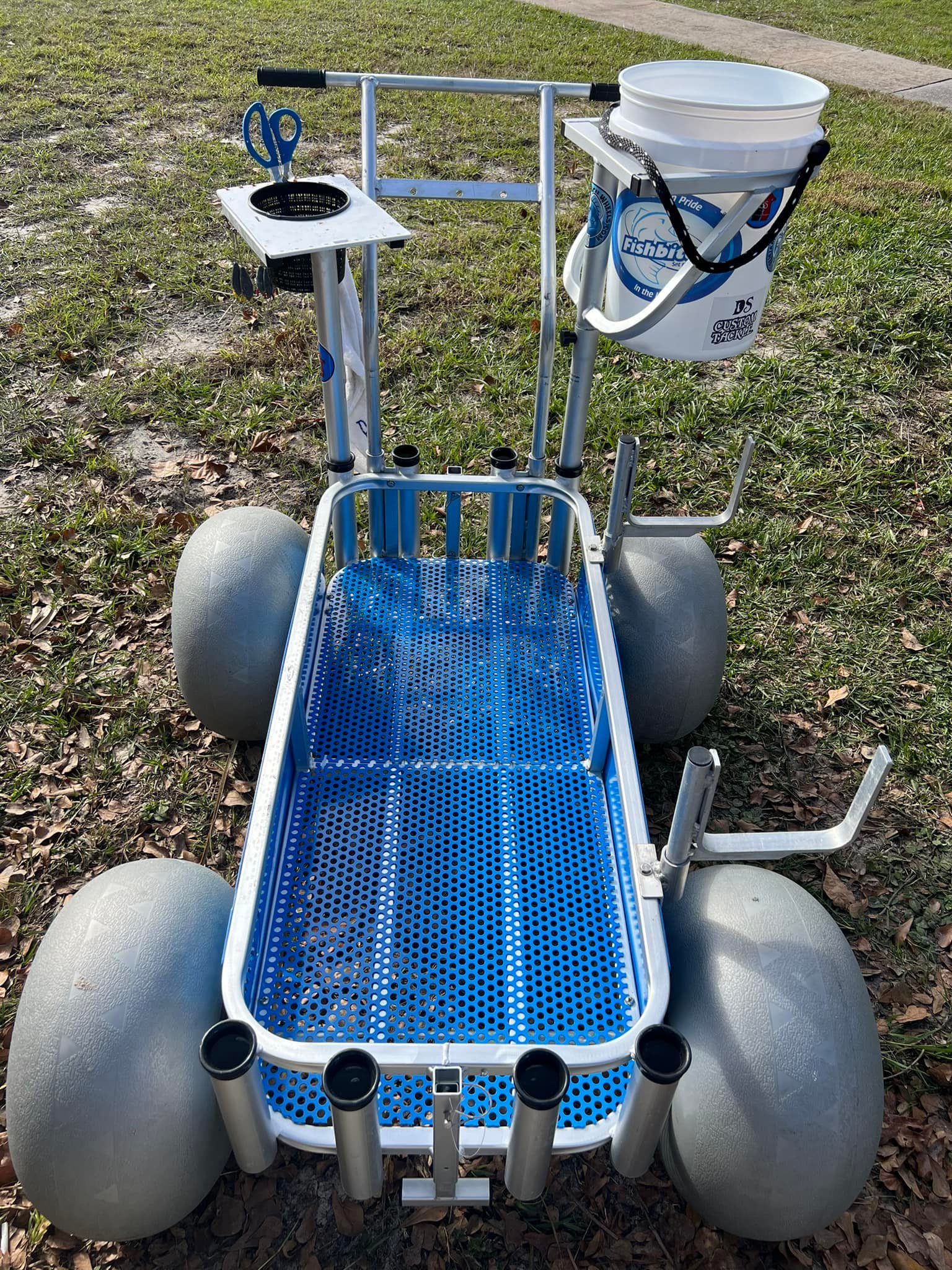 craigslist fishing kart 8 rod holders 100 lake worh River Quiver this fishing rod holder for bank fishing can securely hold rods up to 12 feet long with large reels Bass Pro Shops Heavy Duty