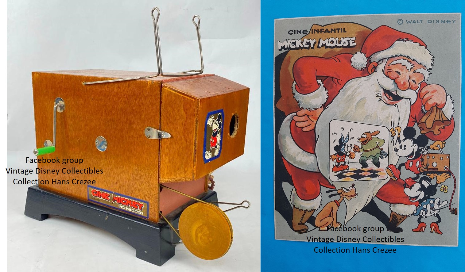 Vintage Disney Santa print with Mickey and Minnie