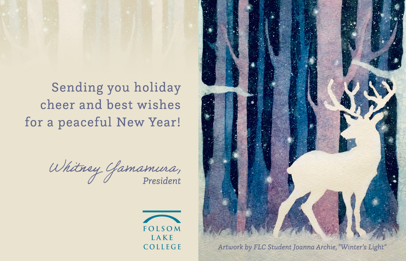 On behalf of Folsom Lake College and... - Folsom Lake College