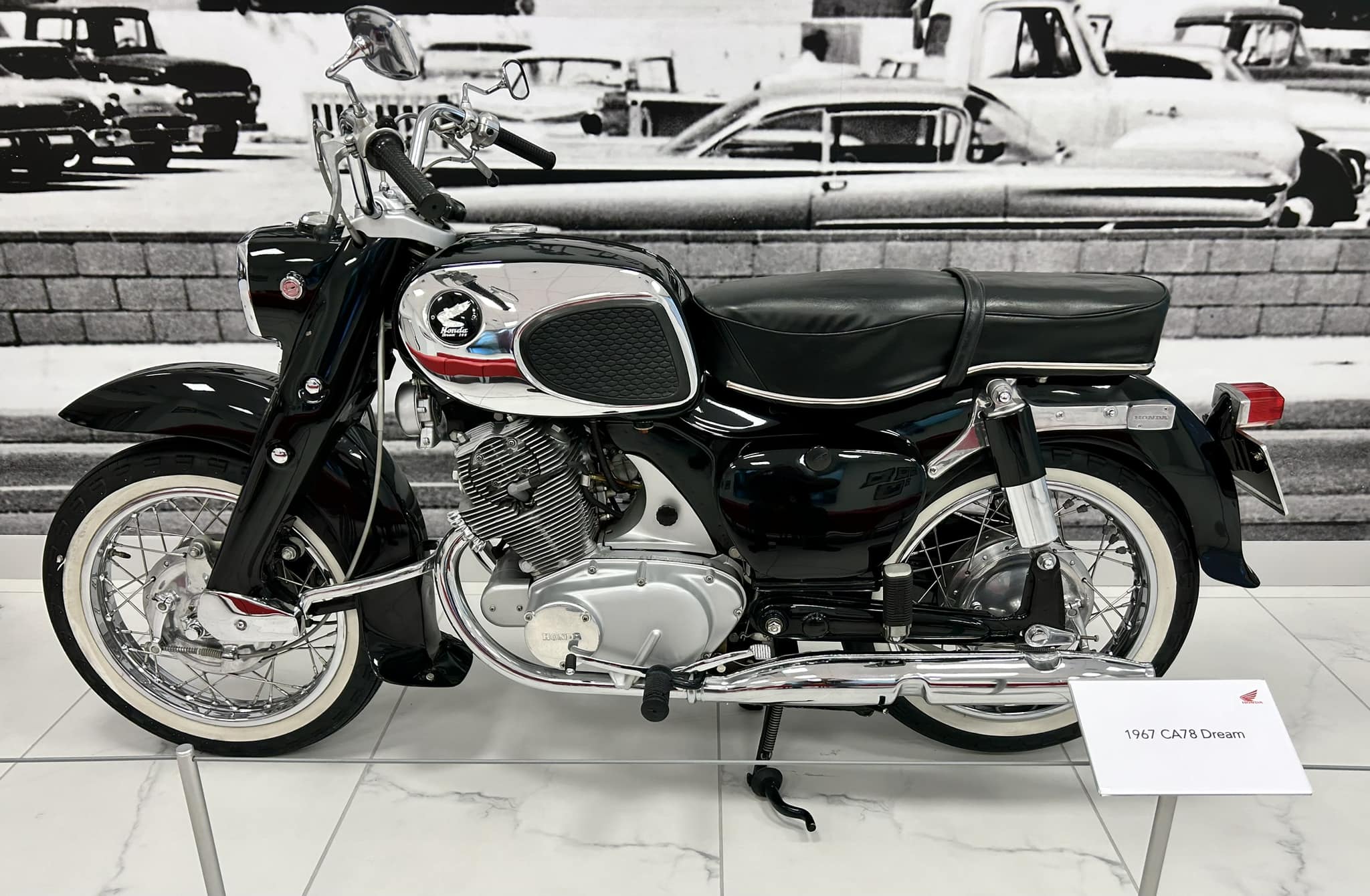 1960 Honda C72 Dream motorcycle at Motorcyclepedia Museum