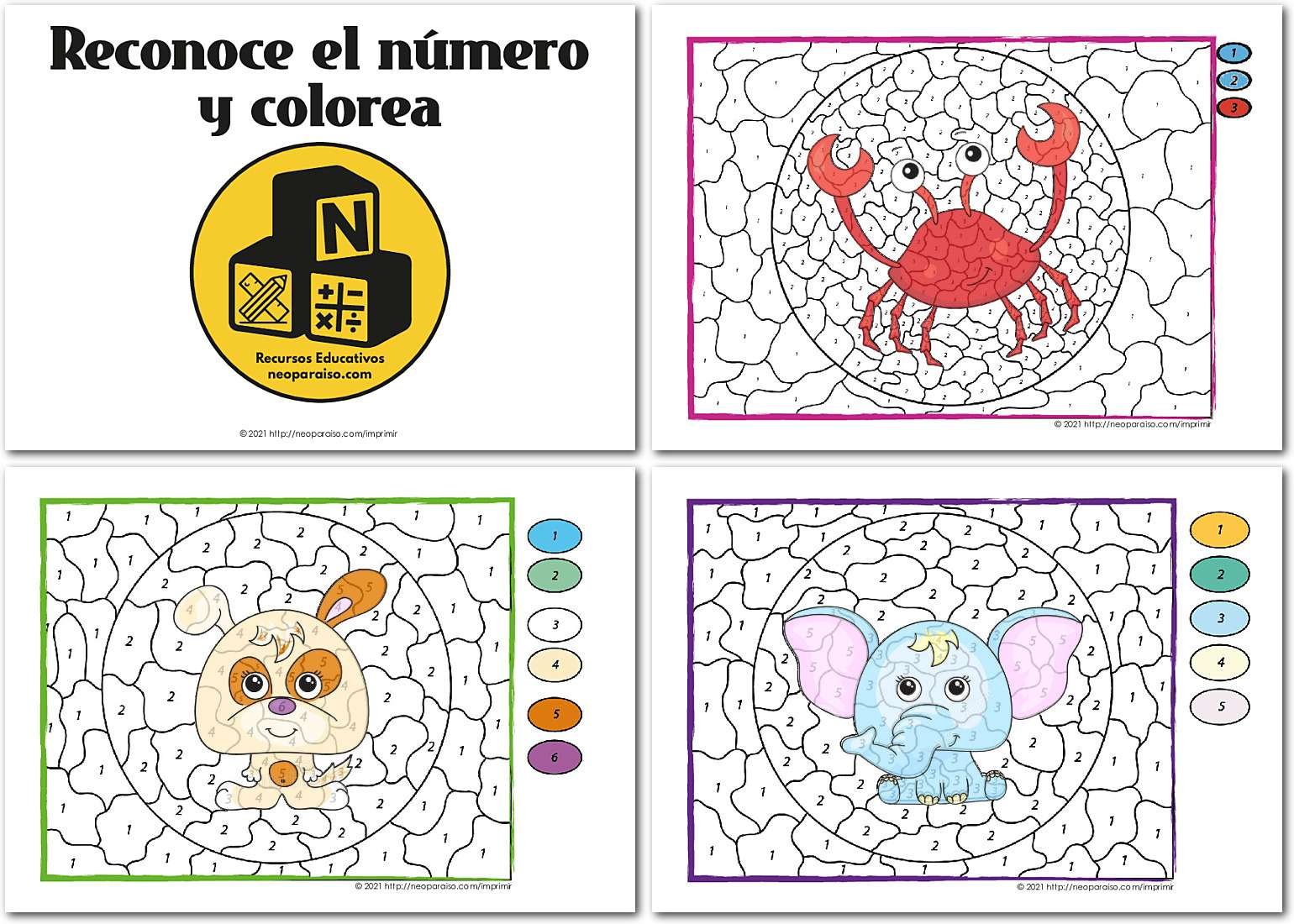 Hojas De Trabajo Para Colorear Por Números De San Valentín