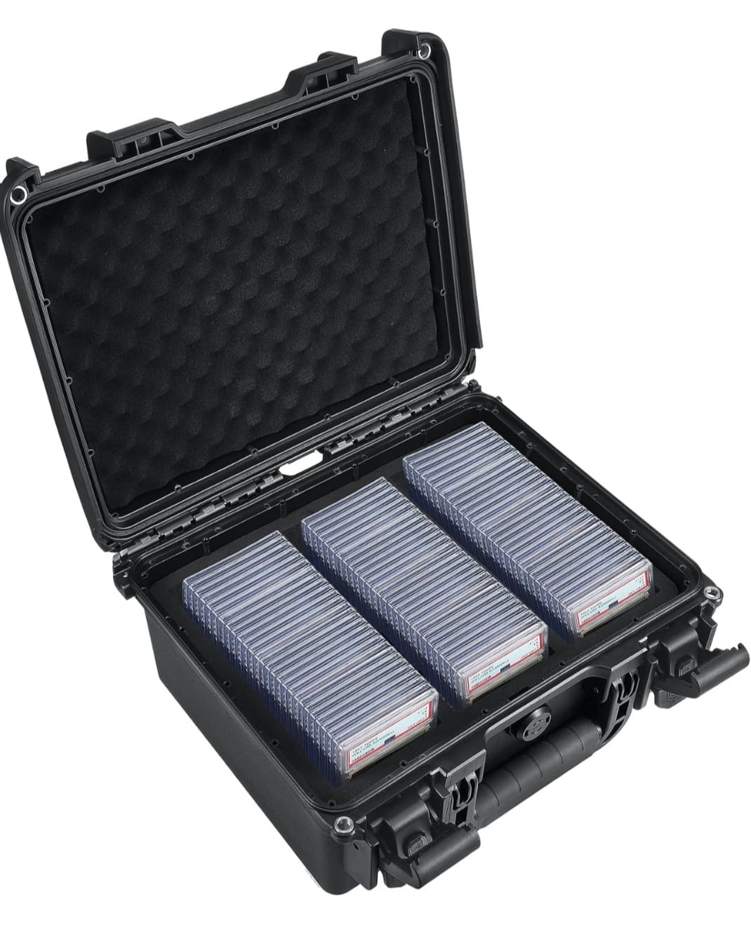 best case for graded cards 3-Row Blue Card touch holders and deck boxes CASEMATIX - Waterproof Graded Card