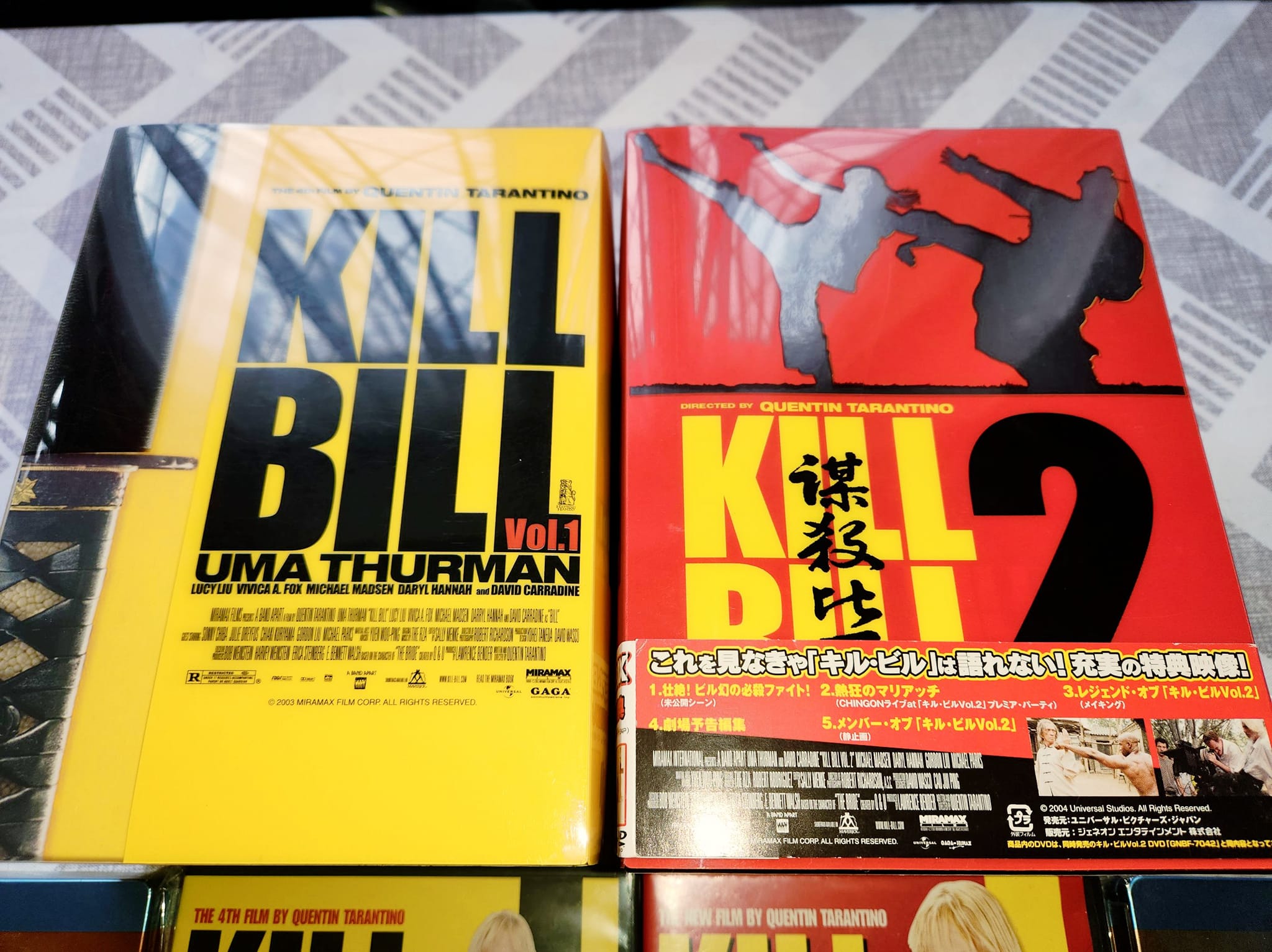 Adding Japan exclusive Kill Bill DVDs to my QT collection