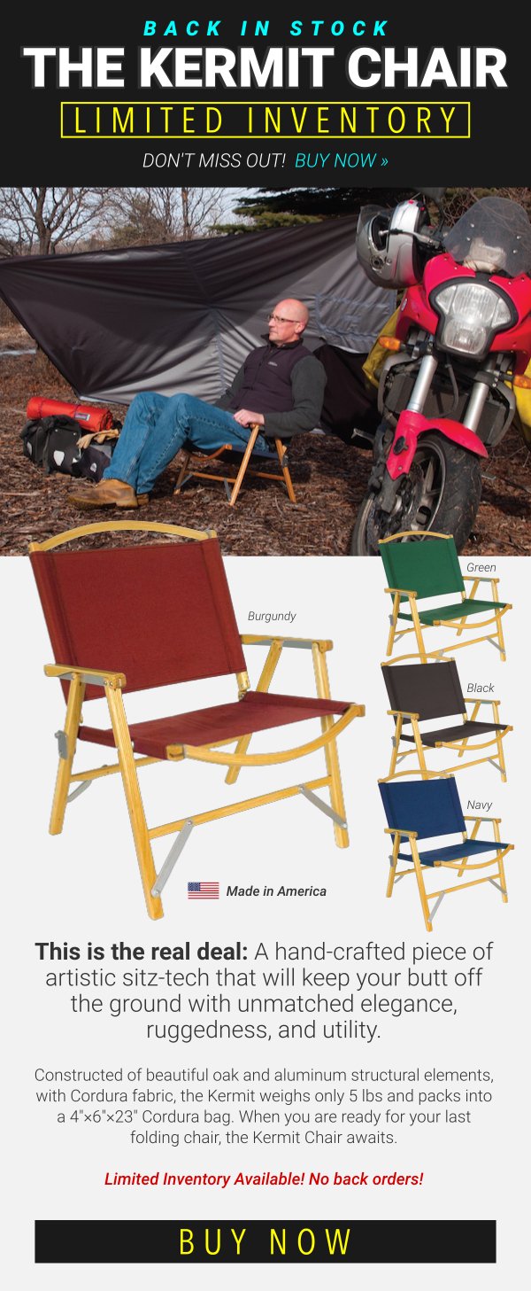 Kermit Chair Kermit Chair Specs: • Seating surface: sling type