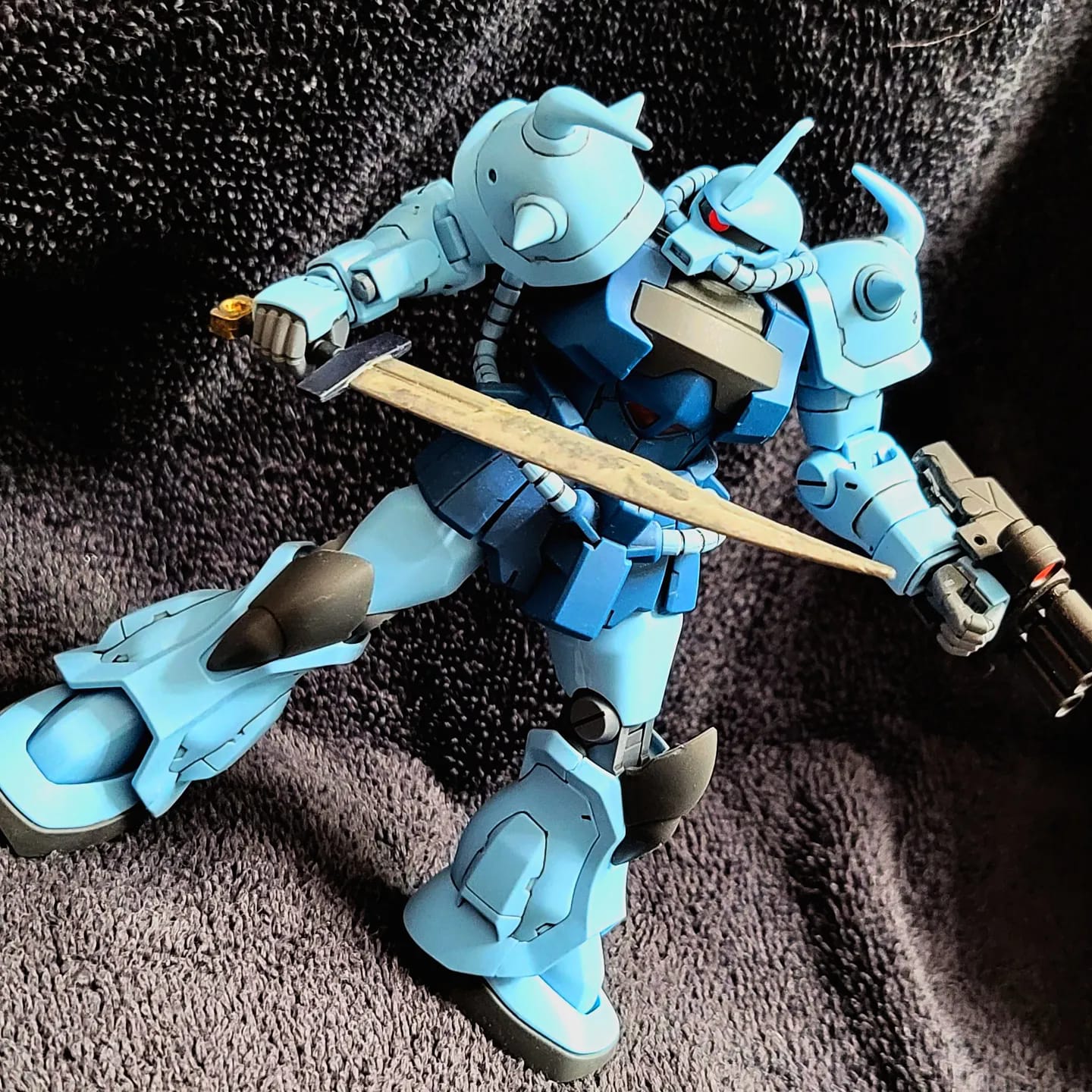 Snapped a pic of my Metal Build 00 Raiser Designer Blue edition