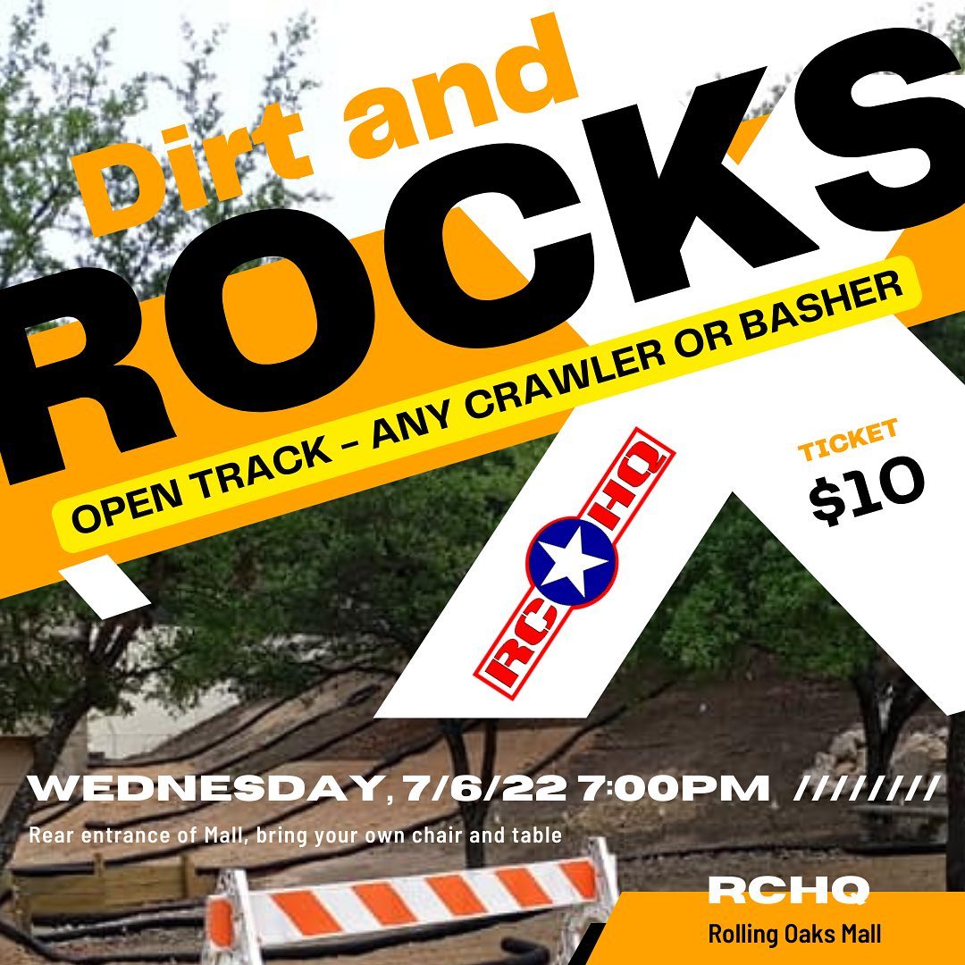 RCHQ - Our dirt/rock track and crawler area are open this...