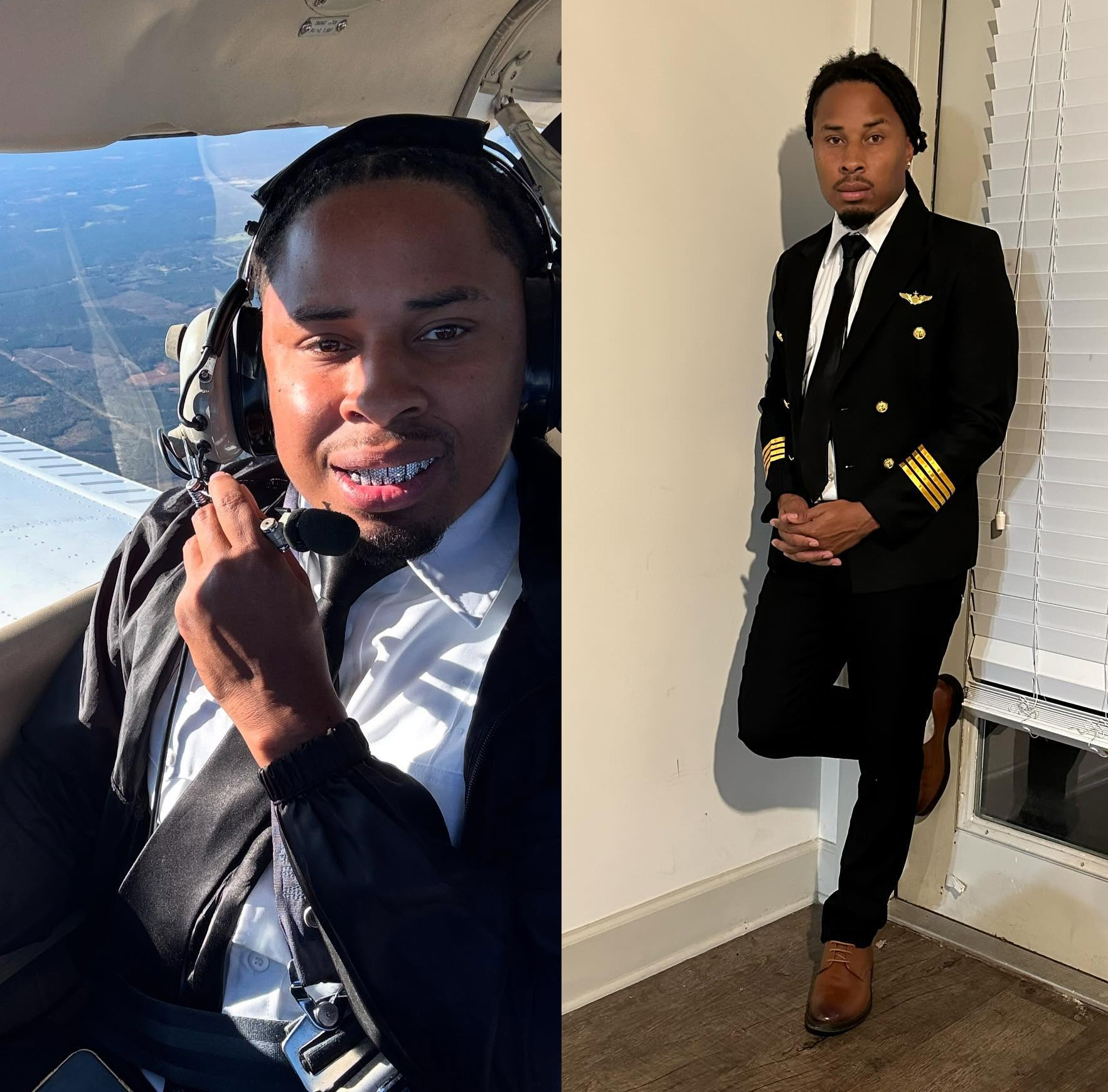 Black pilot and rapper faces backlash over locs and grill