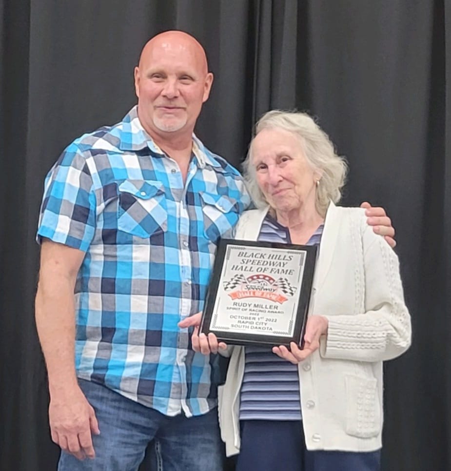 Black Hills Speedway Hall of Fame | Randi and Wanda Miller excepting on ...