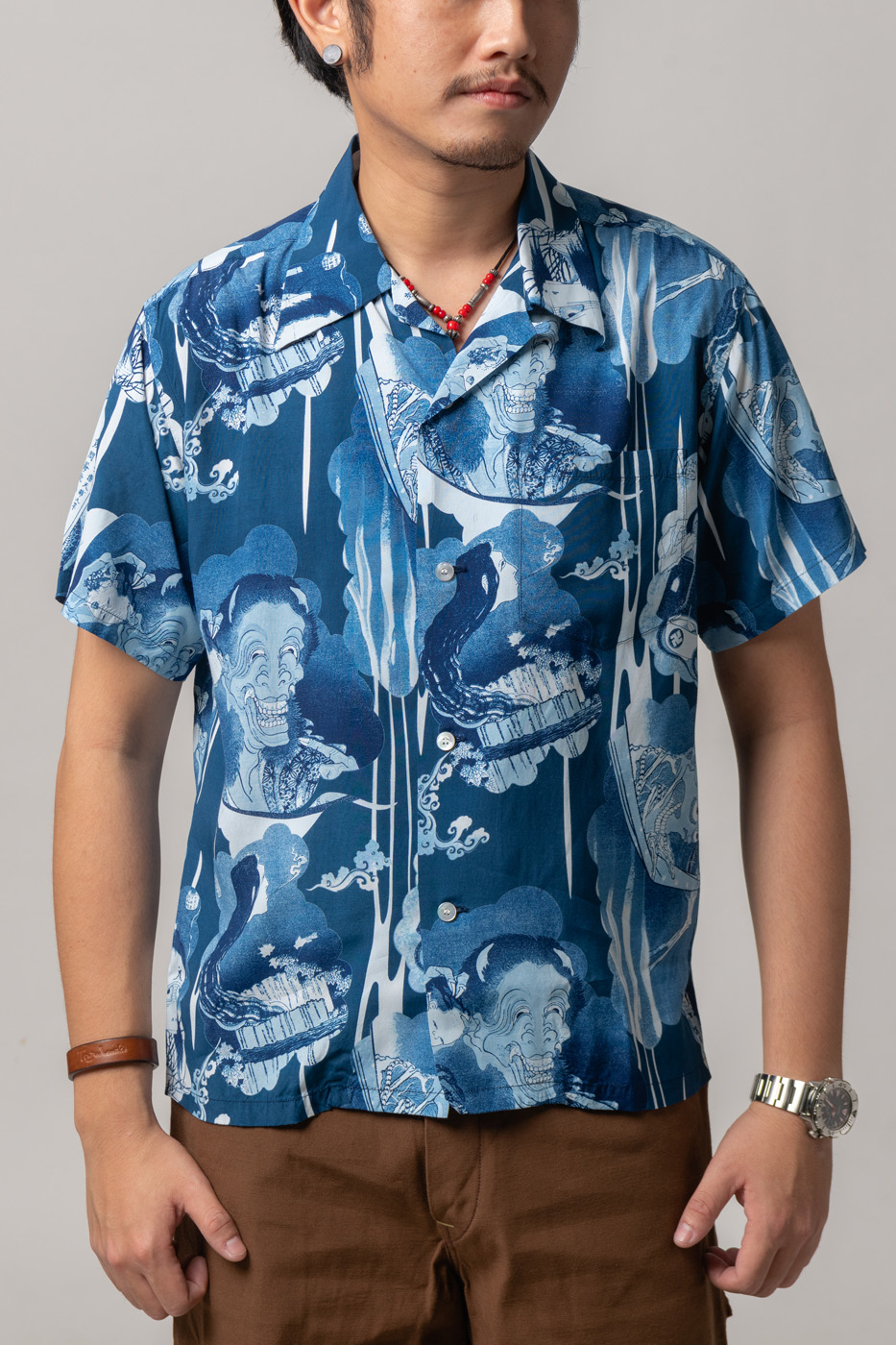 Pronto Denim - SS38936 HOKUSAI THE 100 GHOST STORIES INDIGO PRINTS ...