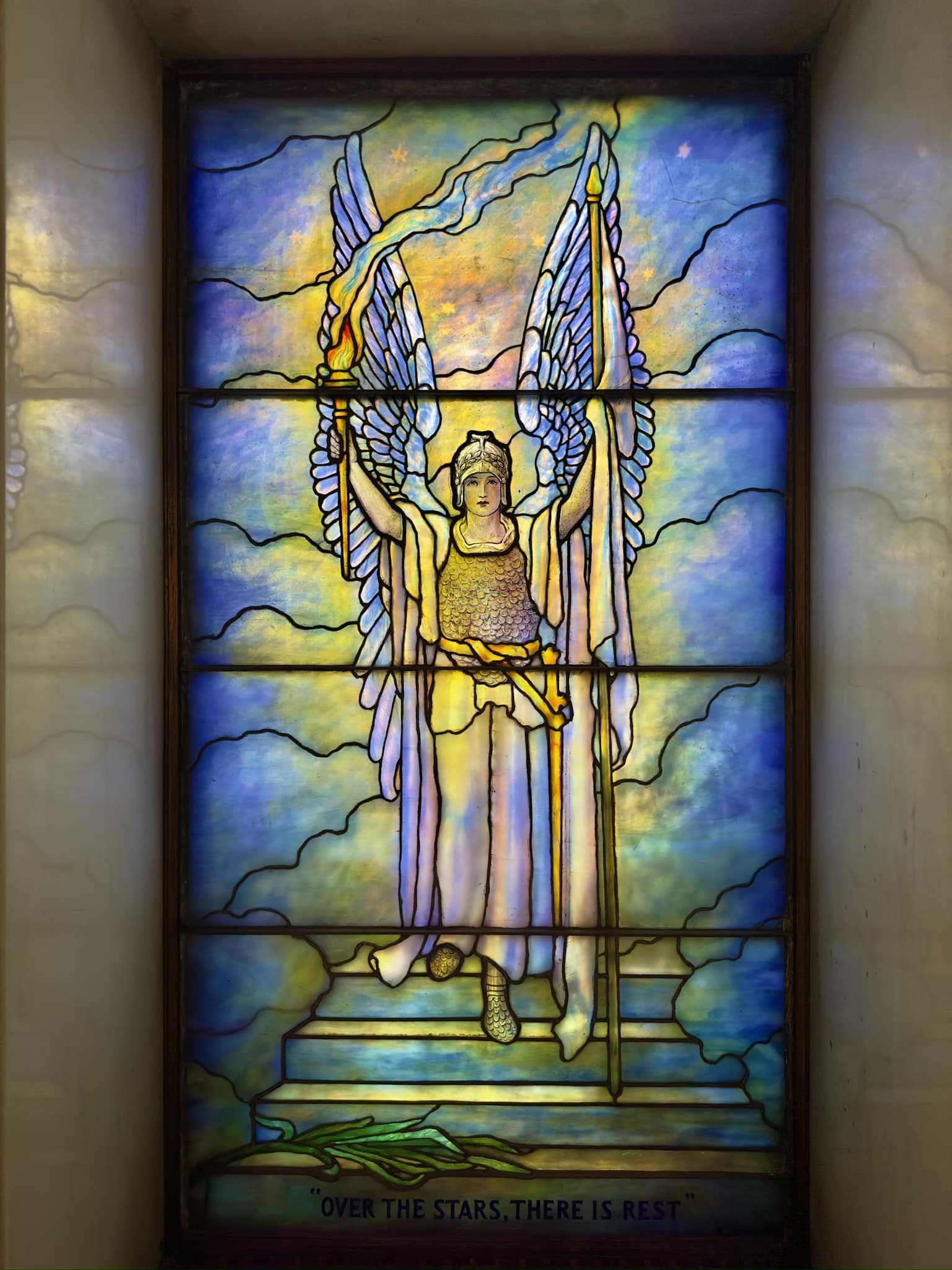 Louis Comfort Tiffany's stained glass at Rosehill Cemetery Mausoleum