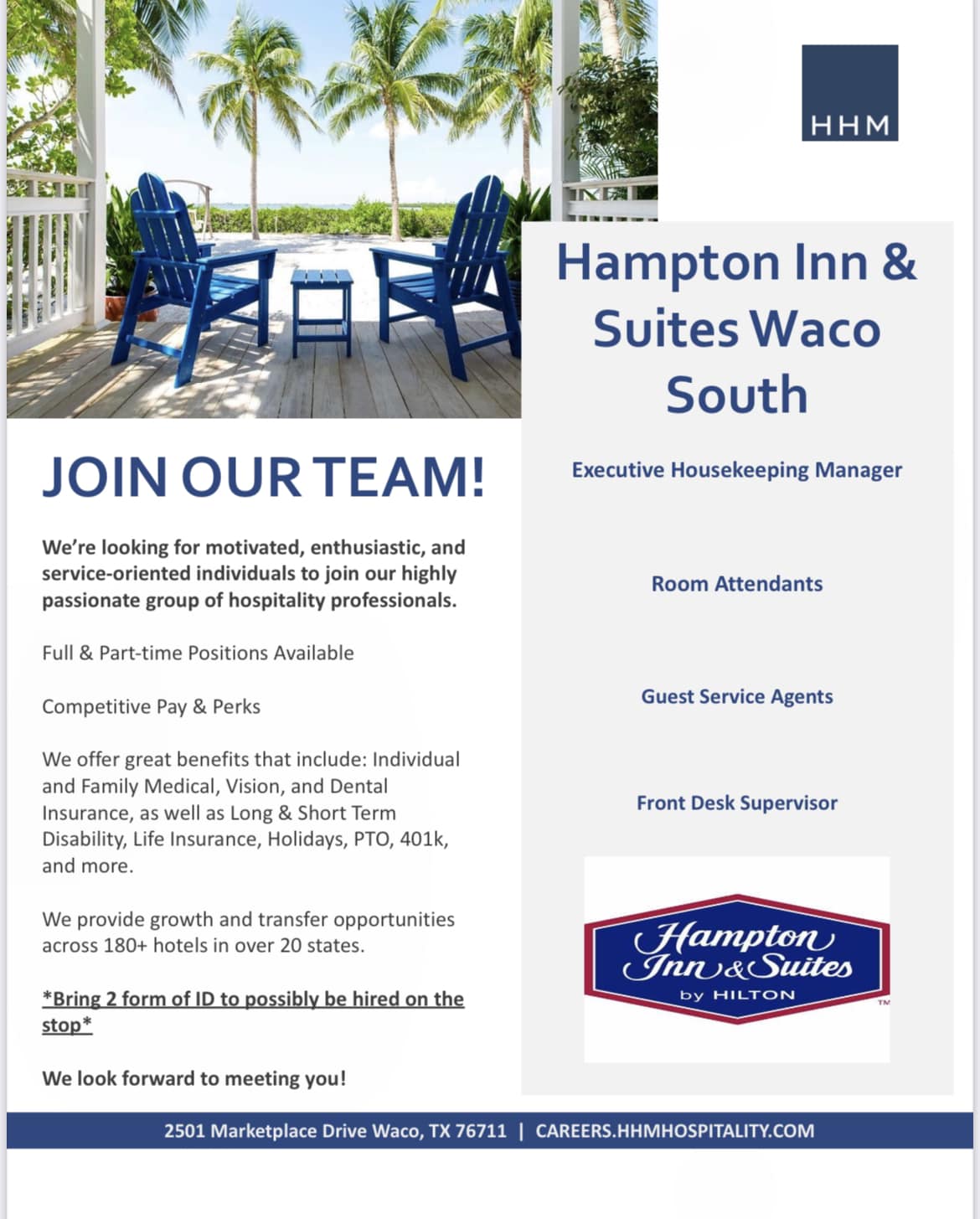 We are hiring, come join... - Hampton Inn & Suites Waco South