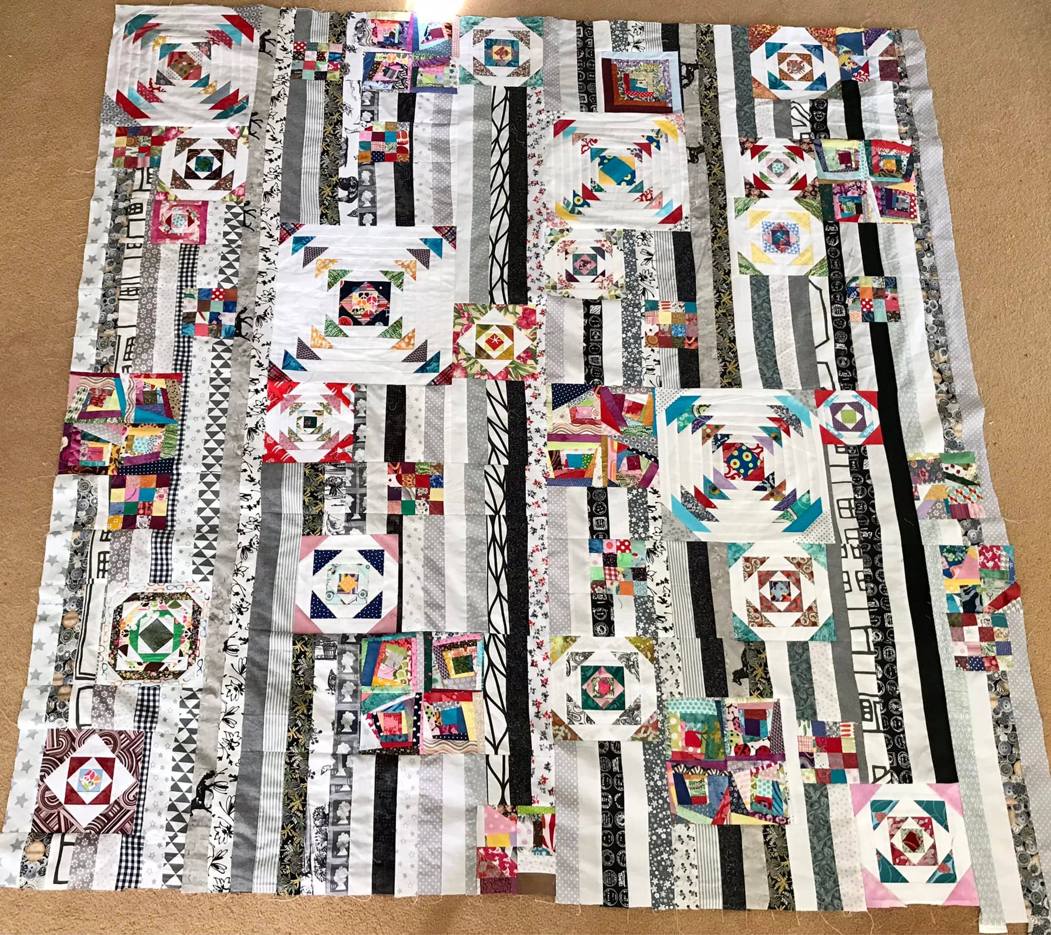 Gypsy kisses quilt made from scraps