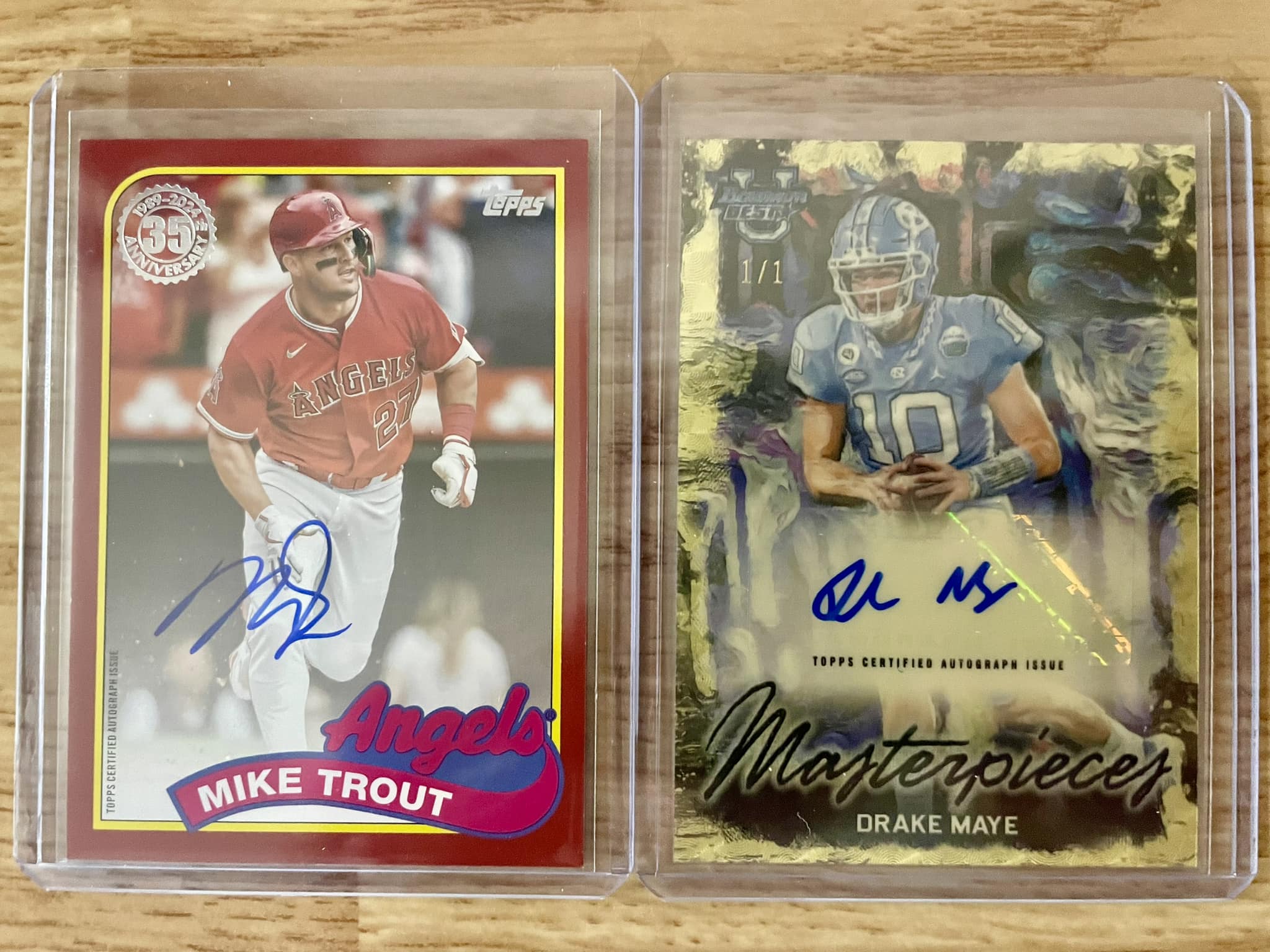 JUST PULLED: Mike Trout 1/1 autograph laundry tag from 2024 