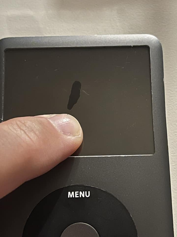 What is this black spot on my iPod Classic 7th generation?