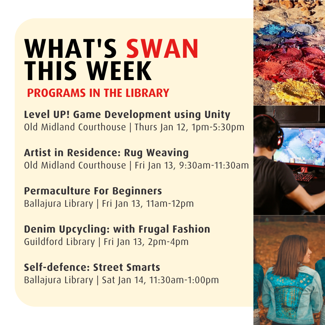 Here's what's on at City of Swan... - City of Swan Libraries