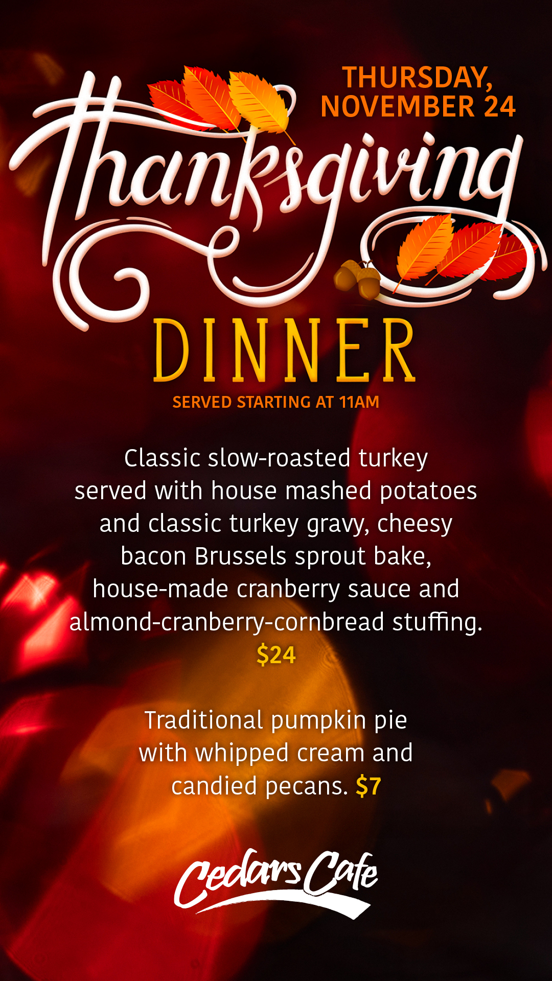 Tulalip - Join us on Thanksgiving Day for a delicious turkey dinner ...