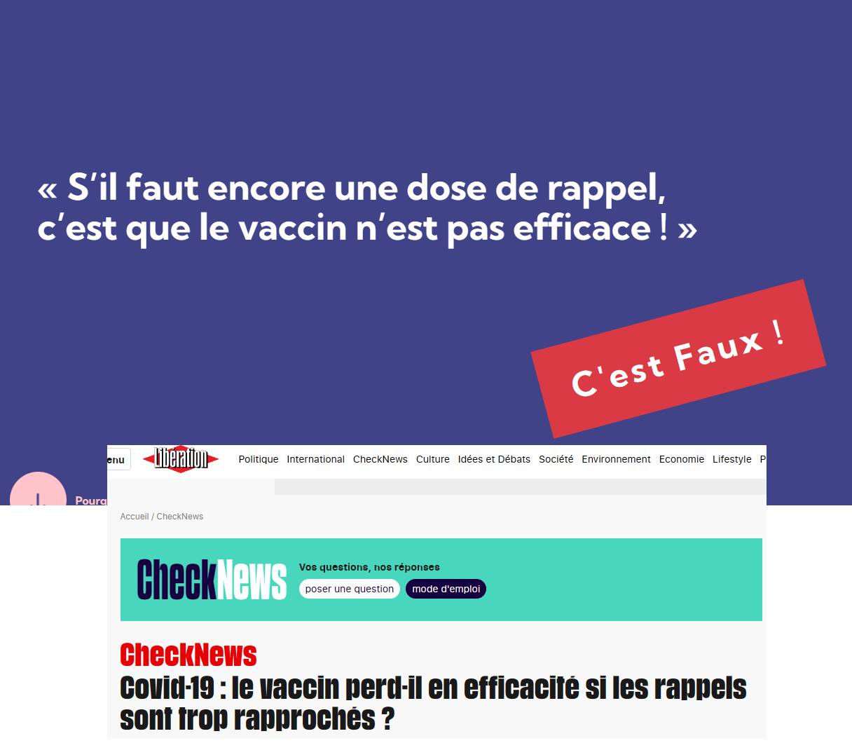 Est-ce que les personnes vaccinées contre la COVID émettent un signal Bluetooth? 🔎 C'est une de ces nombreuses théories du complot… à propos de laquelle les complotistes ne s'entendent pas entre eux