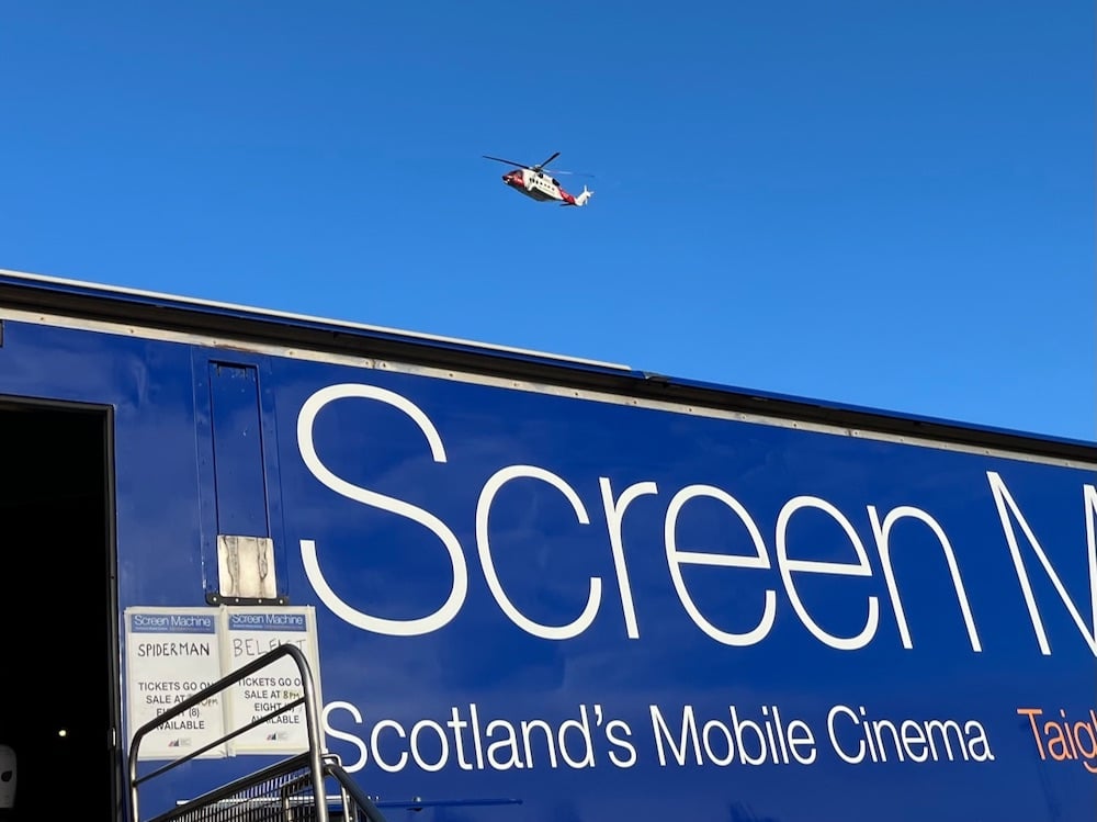 Blue skies over Westray and a fly-by... - The Screen Machine | Facebook