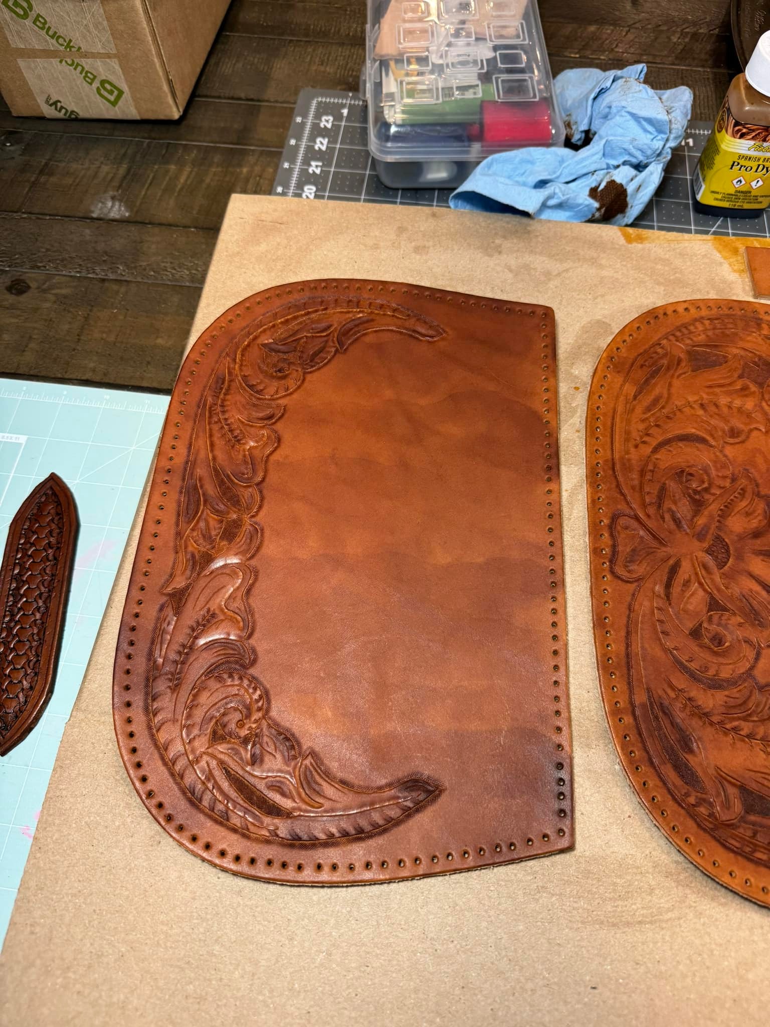 How to fix uneven sheen on leather bag after dyeing?
