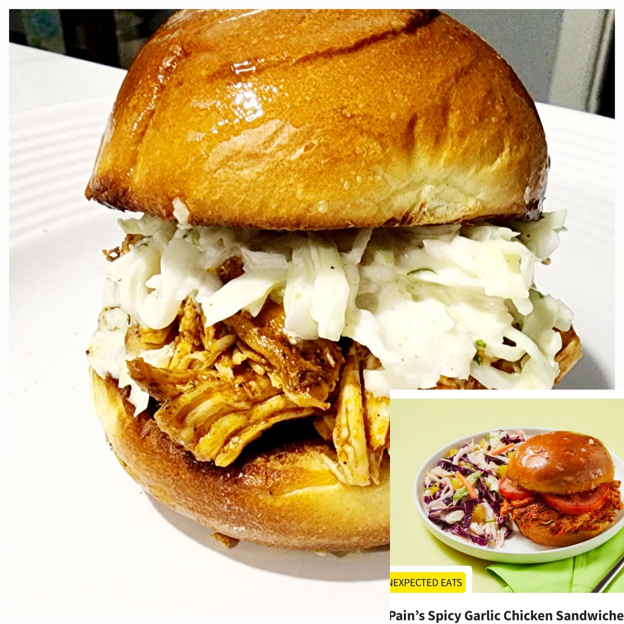 What made this sandwich not too spicy?