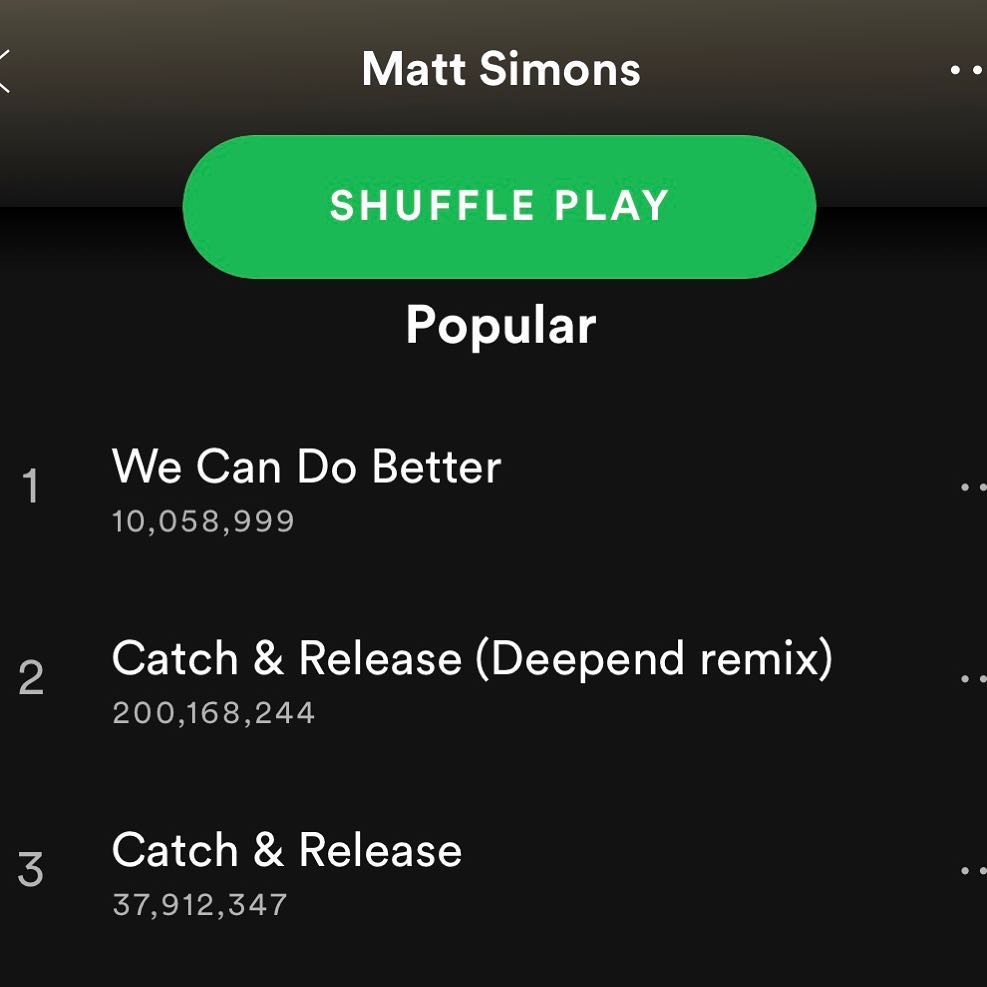 Matt Simons We Can Do Better Just Hit 10million Spotify Facebook facebook
