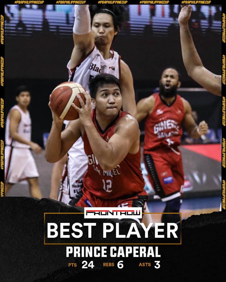 Best Player of the Game : Prince... - Barangay Ginebra Kings